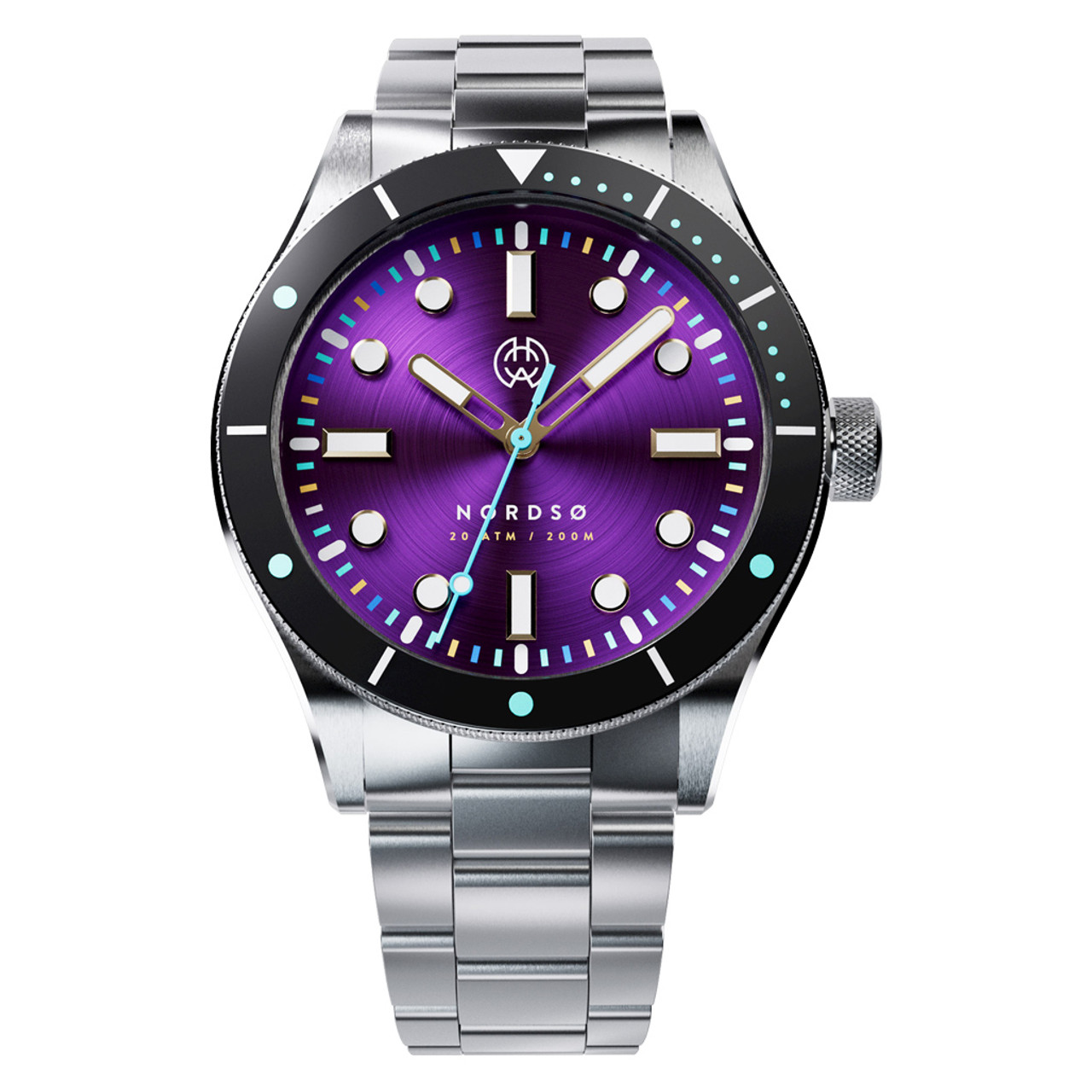 Henry Archer Nordso Automatic Dive Watch with Neon Purple Dial #HAC-NOR-NE3-3LI Questions & Answers