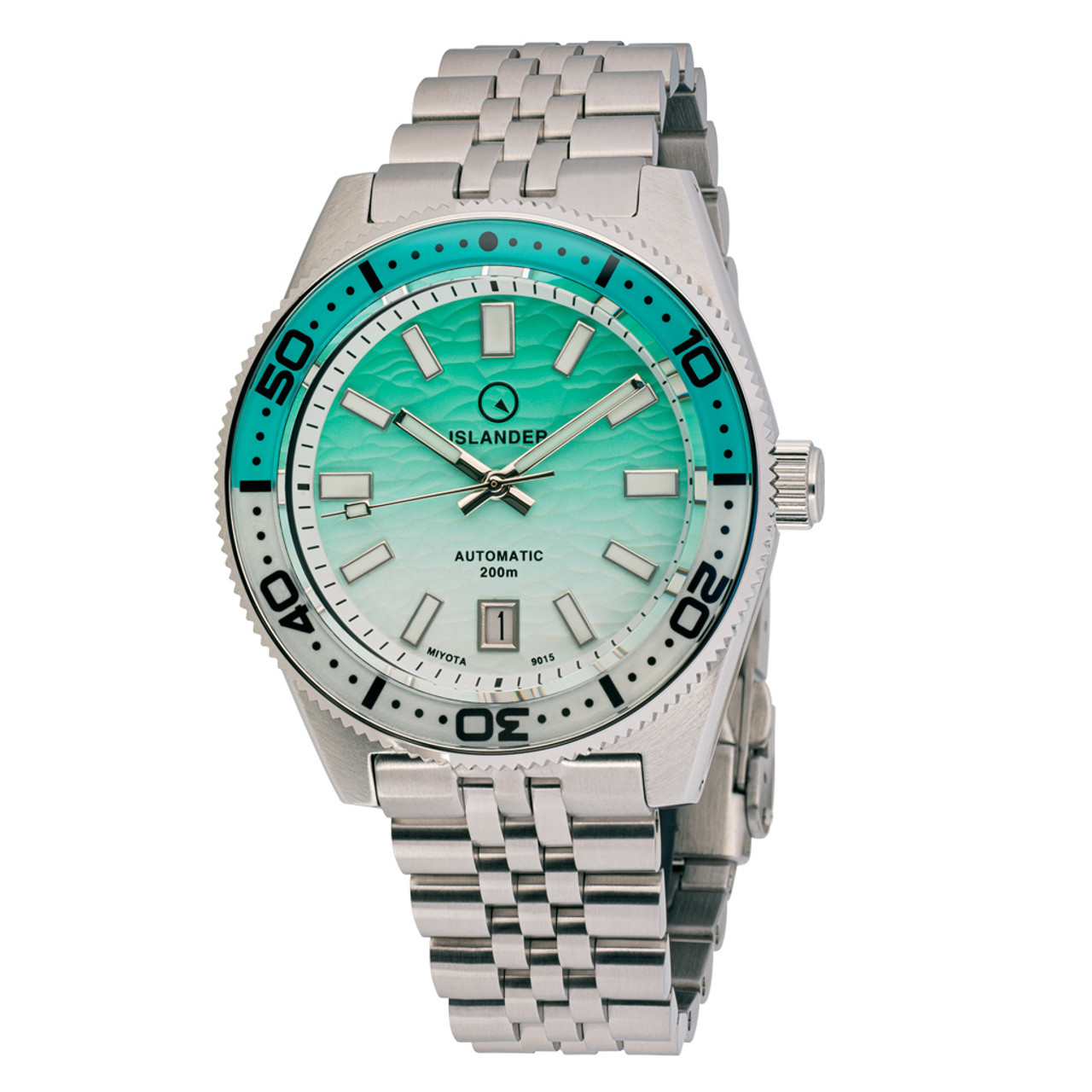 Islander Northport Hi-Beat Automatic Dive Watch with Seafoam Green and White Ripple Dial #ISL-155 Questions & Answers