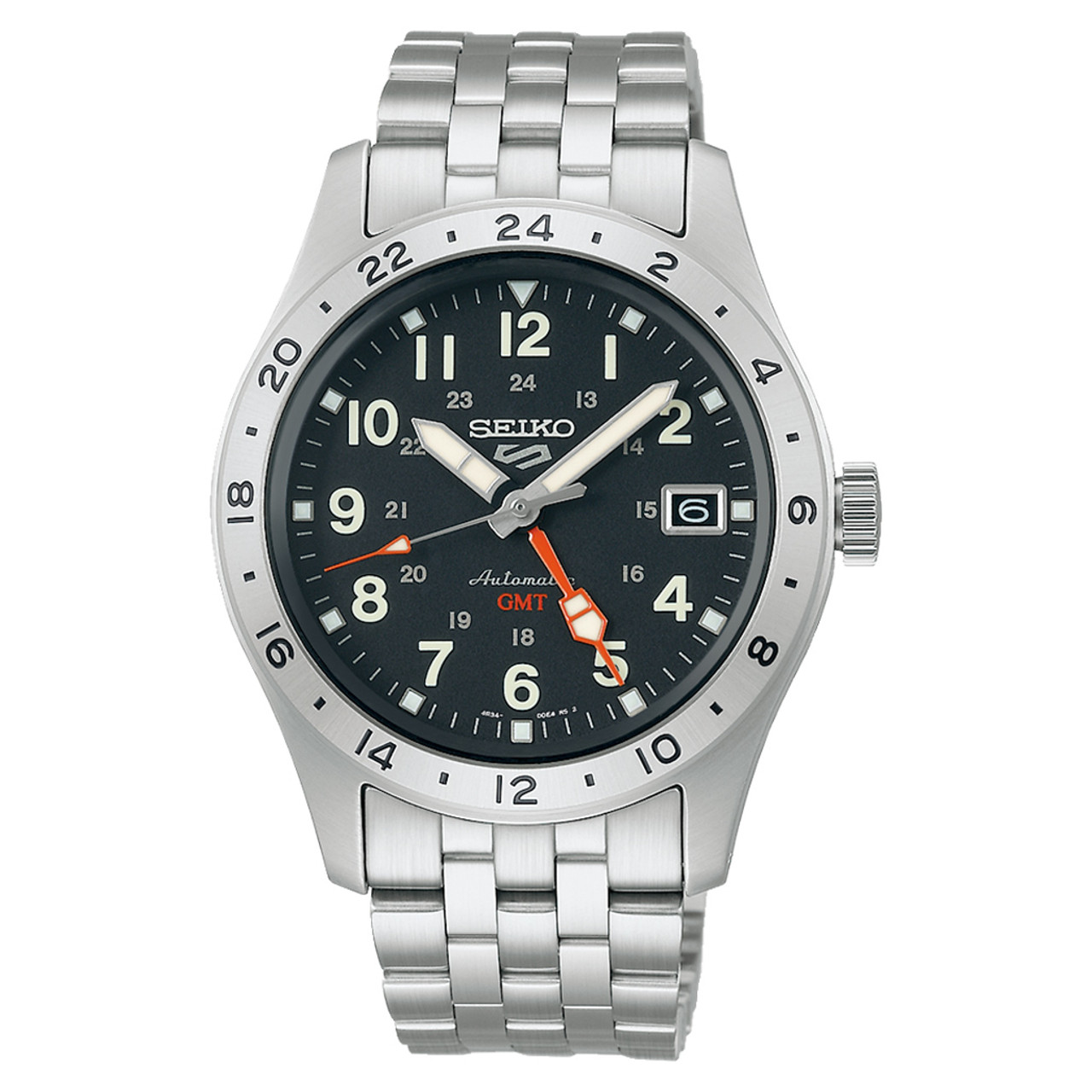 Seiko 5 Sports Automatic GMT Field Watch with Black Dial #SSK023 Questions & Answers