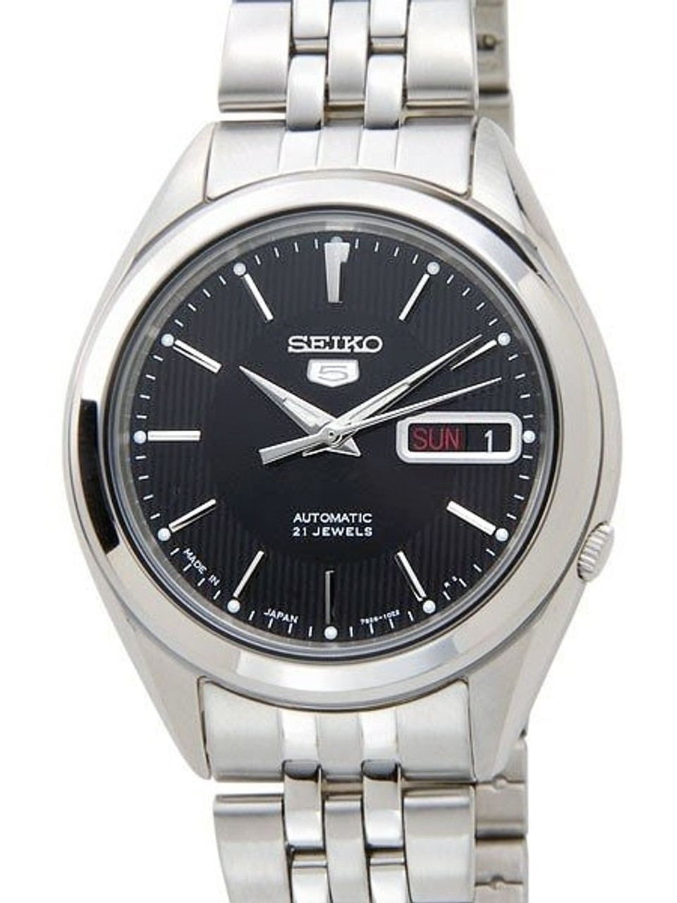 Seiko 5 Automatic Black Dial Watch with Stainless Steel Bracelet #SNKL23J1 Questions & Answers