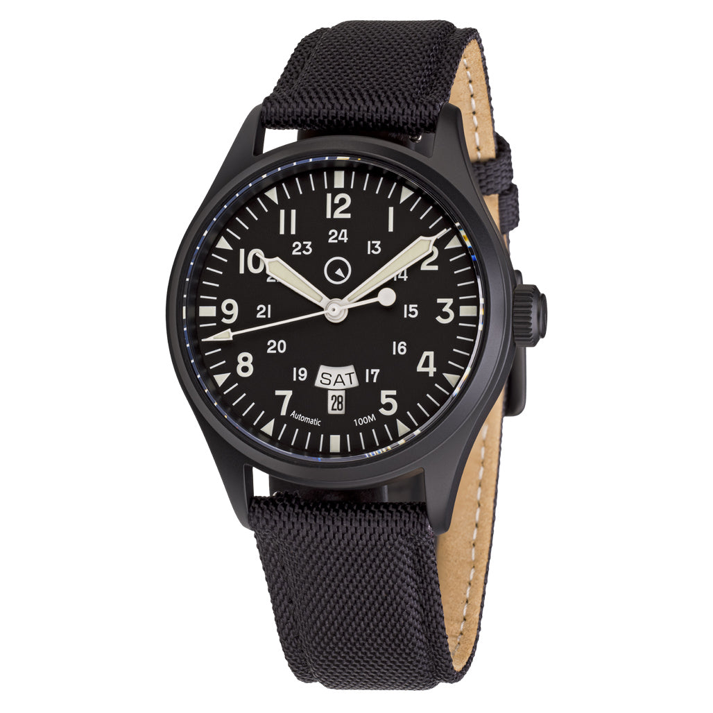 Islander Mitchel "DAY-T" Automatic DLC Field Watch with Black Dial #ISL-187 Questions & Answers