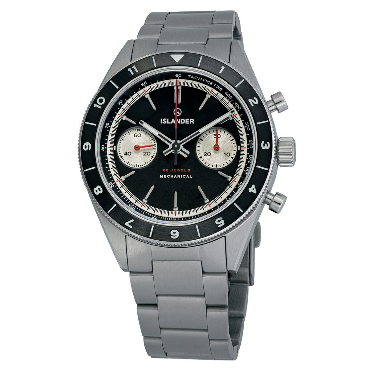 Islander Bridgehampton Racing Chronograph with Asphalt Black Dial #ISL-234 Questions & Answers