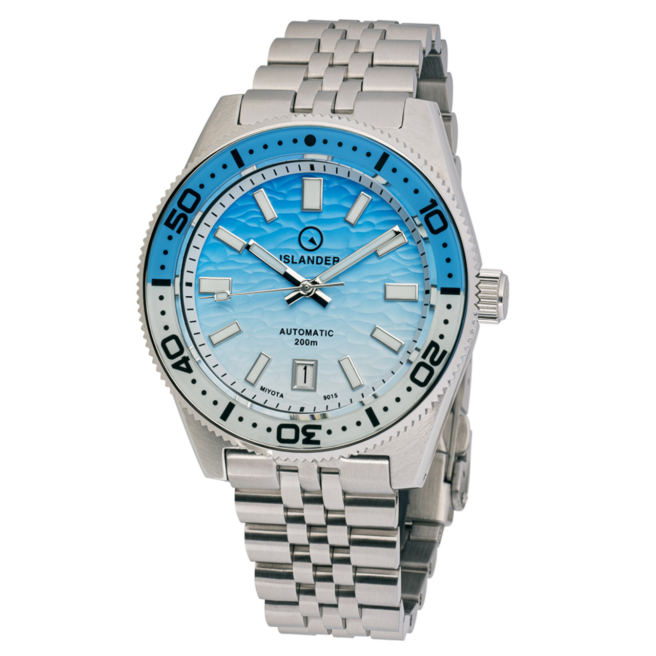 Islander Northport Hi-Beat Automatic Dive Watch with Ocean Blue and White Ripple Dial #ISL-195 Questions & Answers