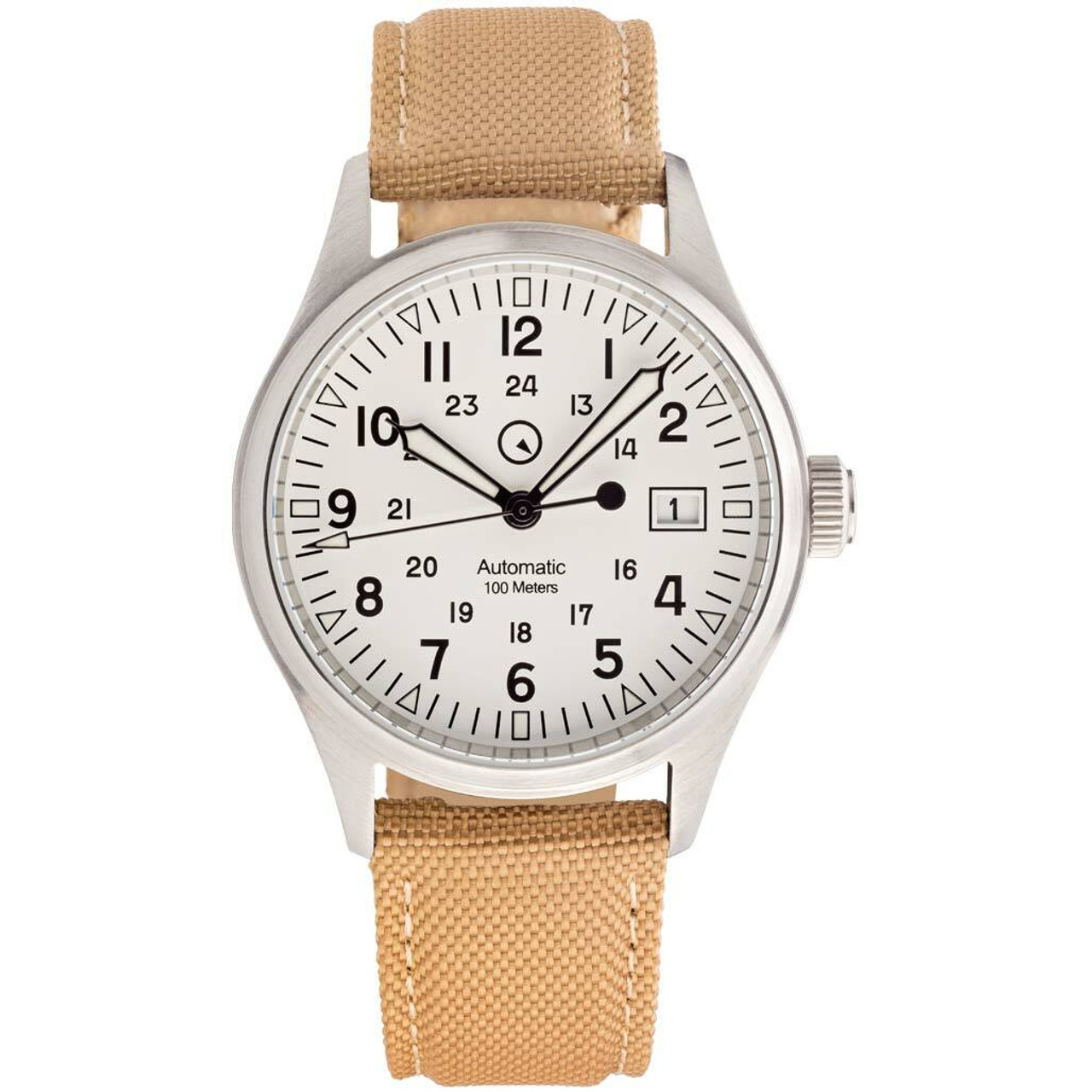 Islander Mitchel Automatic Field Watch with Nylon Weave Strap and an AR Sapphire Crystal #ISL-40 Questions & Answers