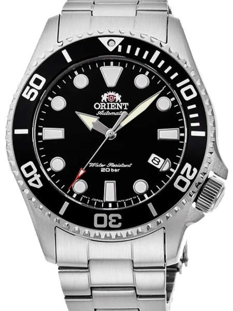 Orient Black Dial Automatic Dive Watch with Sapphire Crystal #RA-AC0K01B10B Questions & Answers