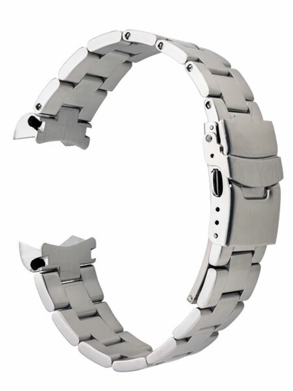 Does this watch have three separate articulating links or is it one link across like the Strapcode O-style?