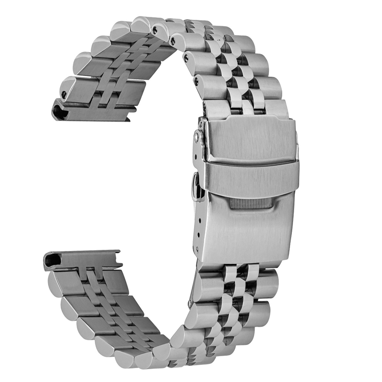 Islander 20mm Universal Fit Brushed and Polished Solid-Link Watch #BRAC-29 Questions & Answers