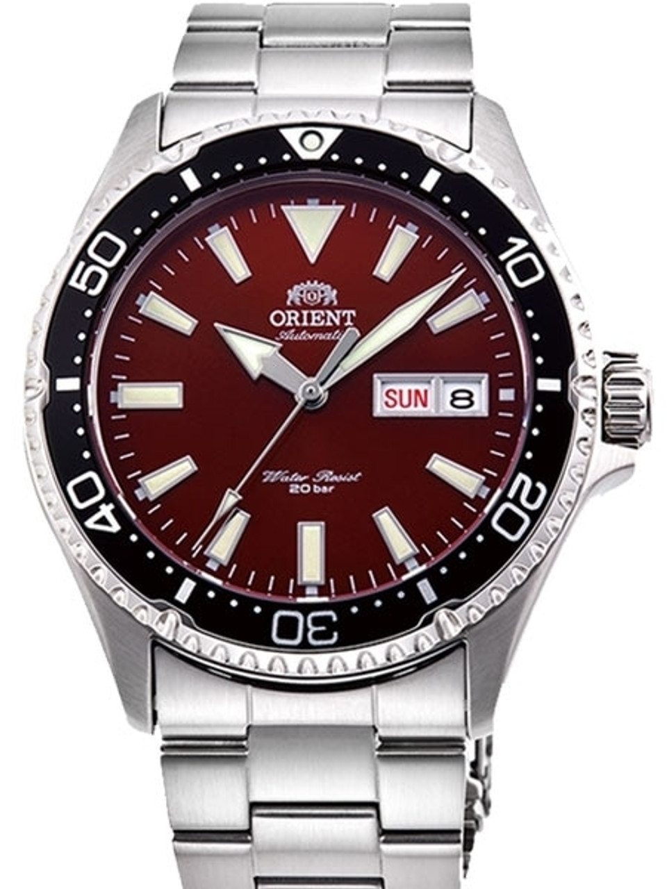 Orient Kamasu Red Dial Automatic Dive Watch with Sapphire Crystal #RA-AA0003R19A Questions & Answers