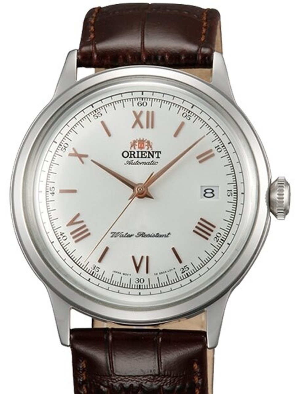 Orient 2nd-Gen Automatic Dress Watch with White Dial, Rose Goldtone Hands #AC00008W Questions & Answers