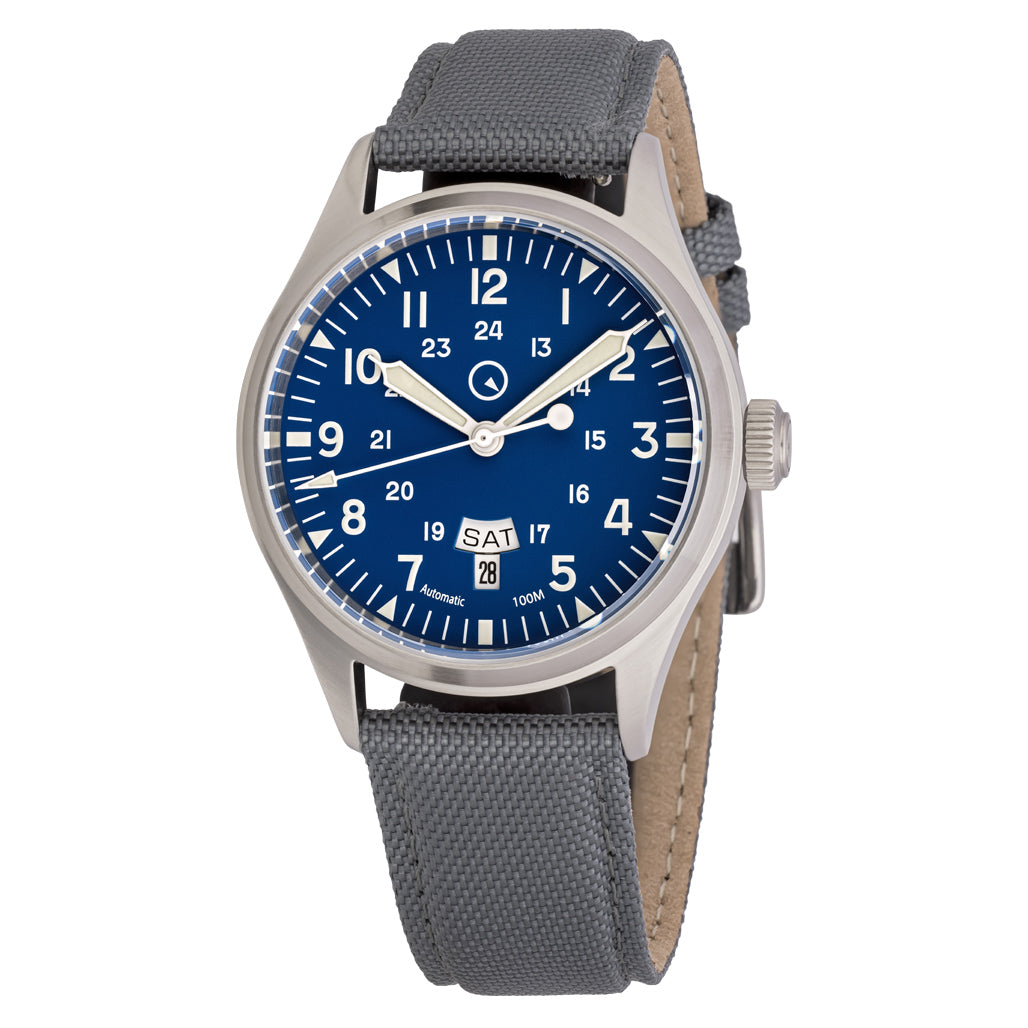Islander Mitchel "DAY-T" Automatic Field Watch with Blue Dial #ISL-194 Questions & Answers