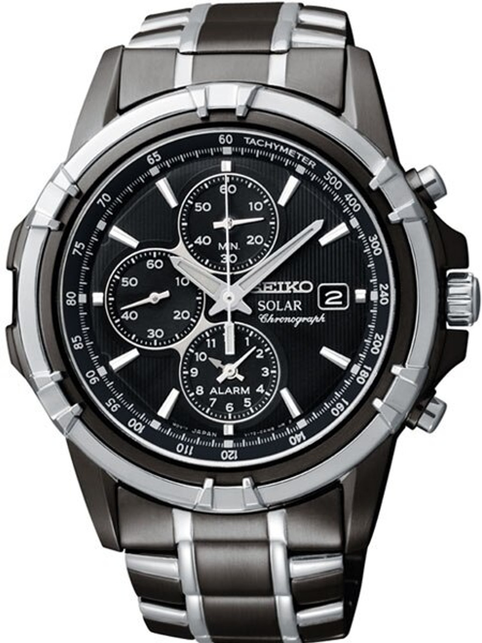 Seiko Essentials Solar IP Chronograph and Alarm with Black Dial #SSC143 Questions & Answers