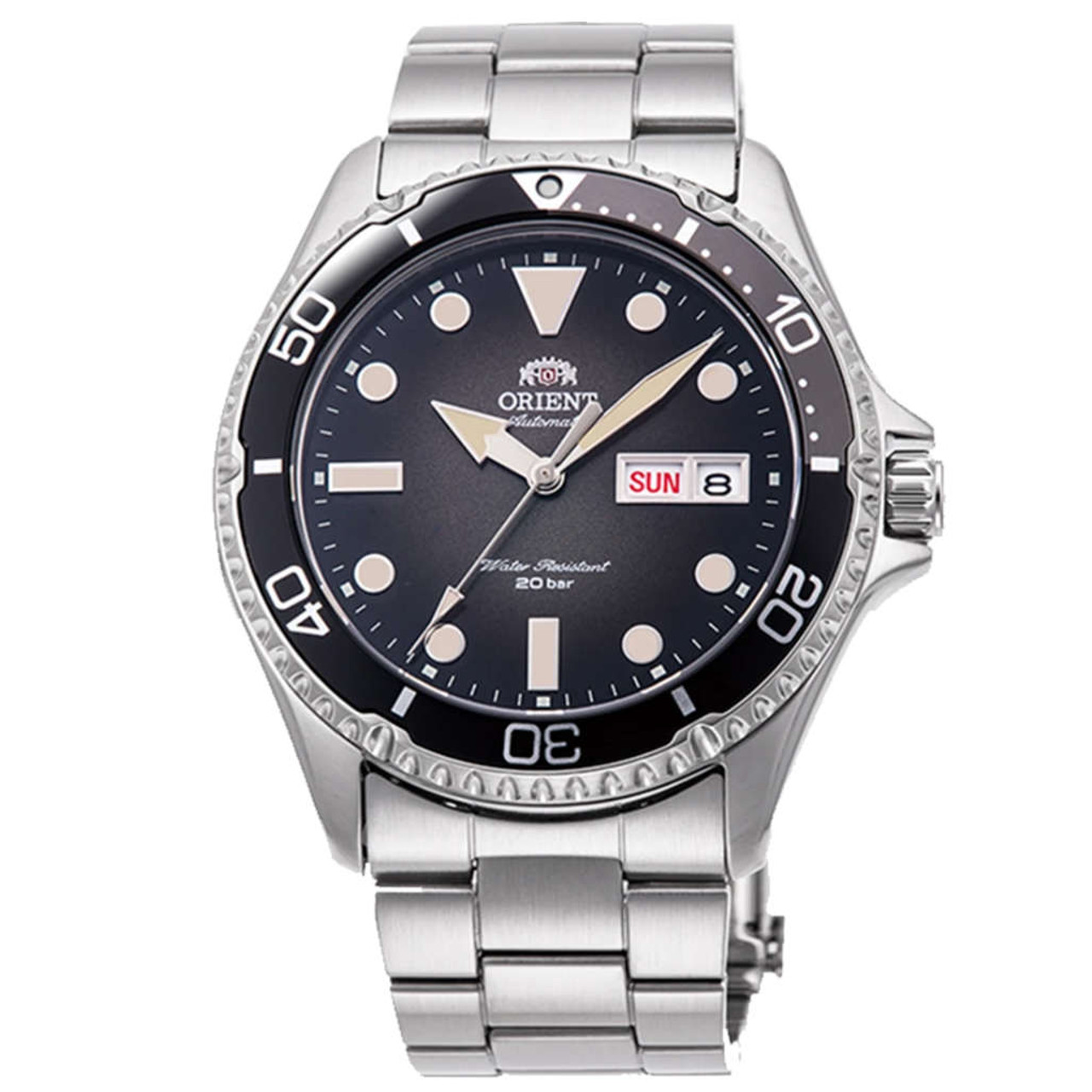 Orient Vintage-Inspired Automatic Dive Watch with a Black Gradient Dial #RA-AA0810N19B Questions & Answers