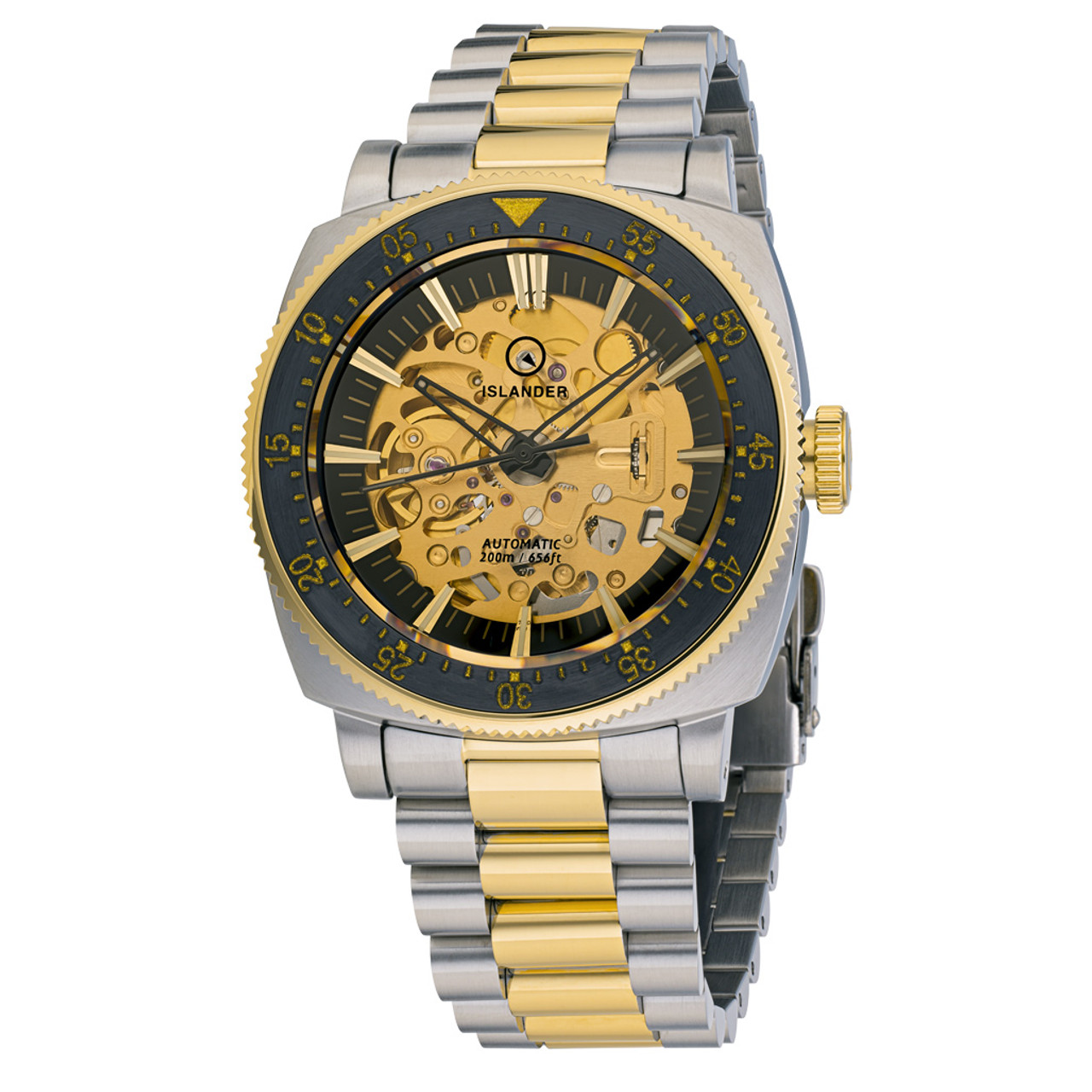 Islander Baiting Hollow Gilded Skeleton Dive Watch #ISL-165 Questions & Answers