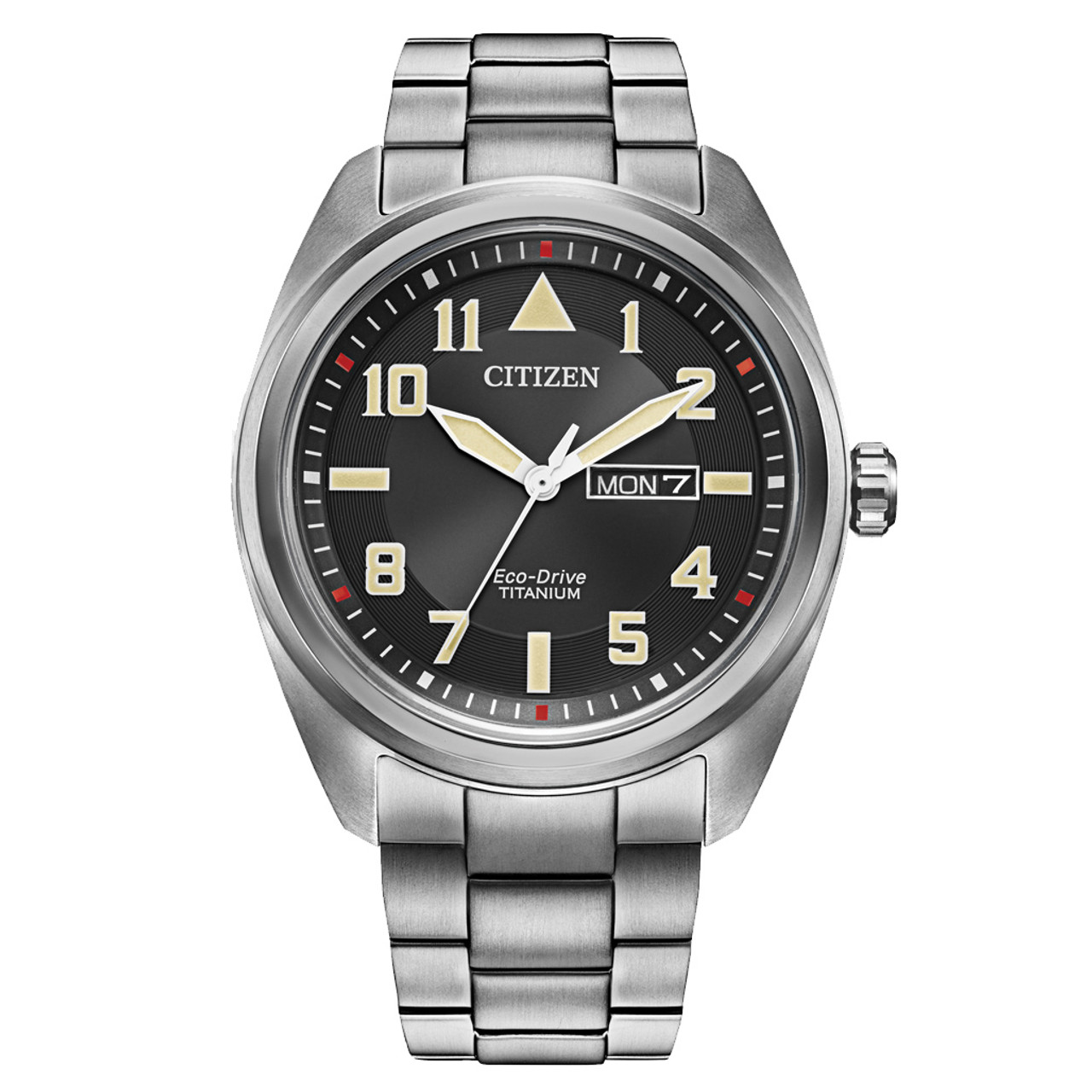 Citizen Eco-Drive Garrison Titanium Watch with Black Dial and Titanium Bracelet #BM8560-53E Questions & Answers