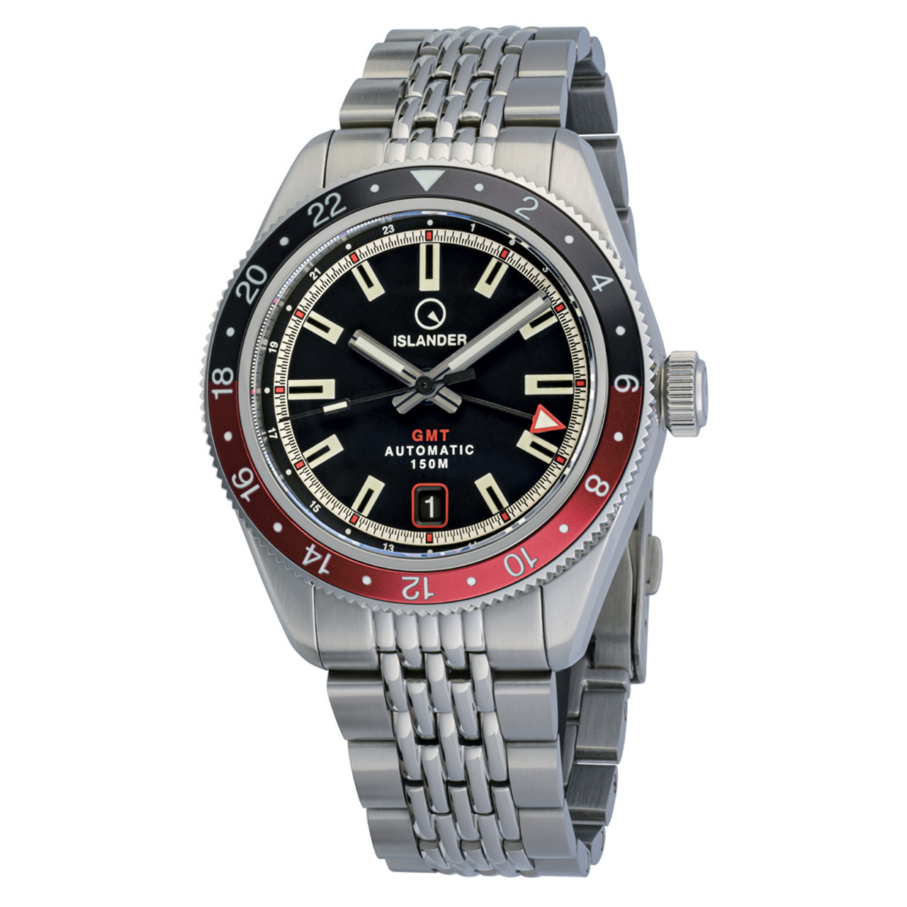 Islander Port Jefferson GMT Skin Diver Automatic Watch with Black Dial #ISL-246 Questions & Answers