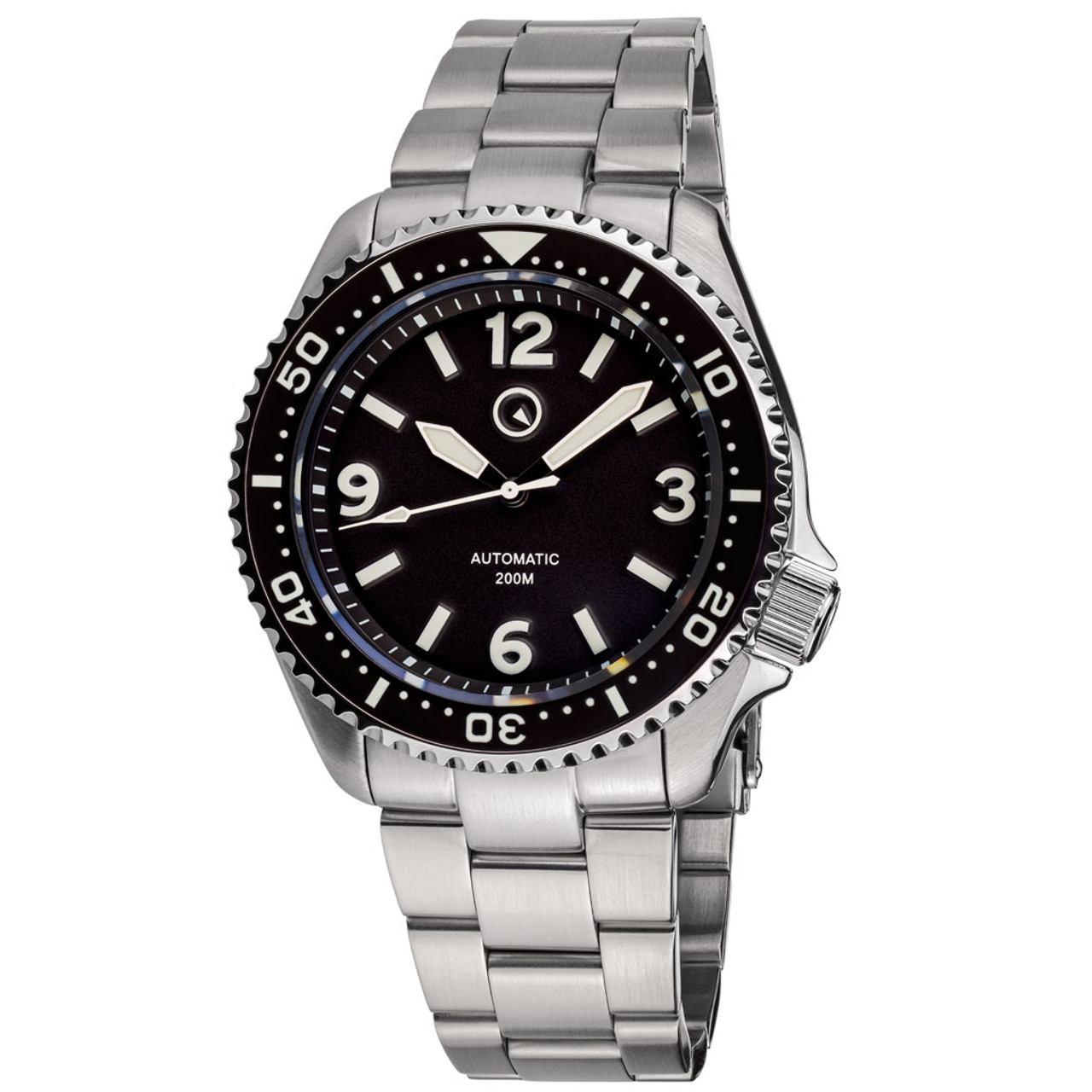 Islander Pilot-Style Dial Automatic Dive Watch with Bracelet, AR Sapphire Crystal, and Luminous Ceramic Bezel Insert #ISL-91 Questions & Answers