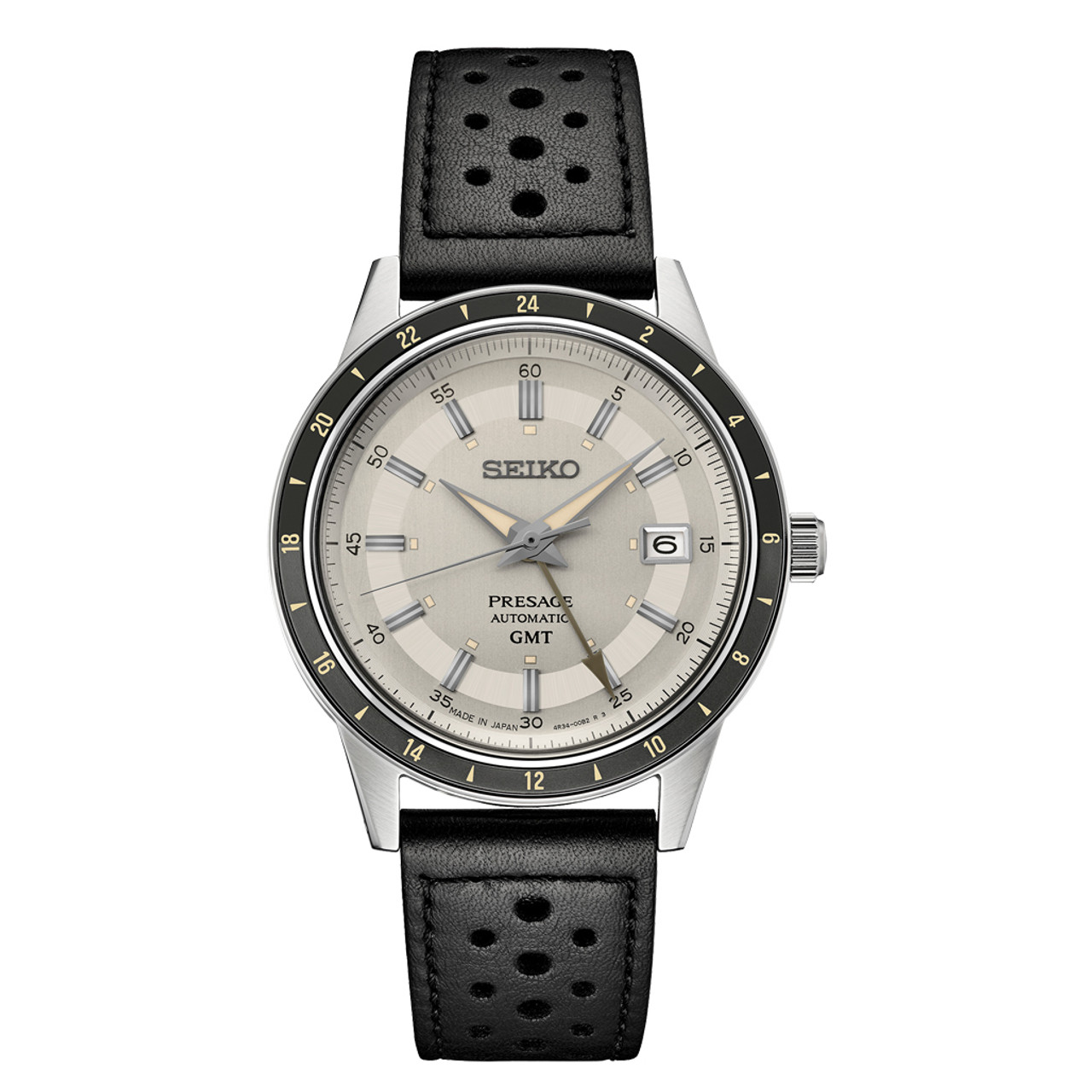 Seiko Presage 60's Style Automatic GMT Dress Watch with Light Beige Dial #SSK011 Questions & Answers