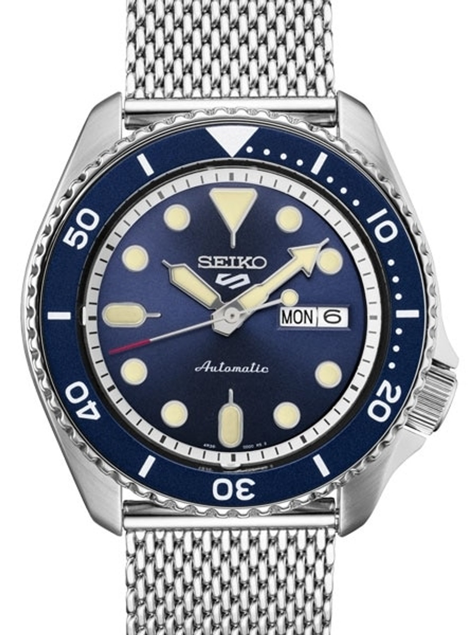 Seiko 5 Sports 24-Jewel Automatic Watch with Blue Dial and Mesh Bracelet #SRPD71 Questions & Answers