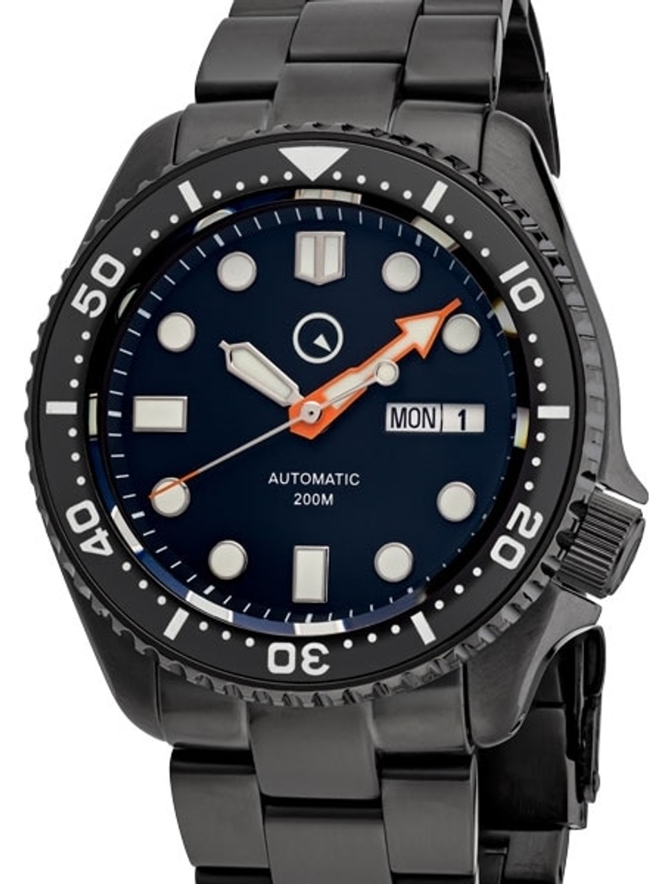 Islander Black Dial Automatic Dive Watch with DLC Case and Bracelet, AR Sapphire Crystal, and Luminous Ceramic Bezel Insert #ISL-34 Questions & Answers