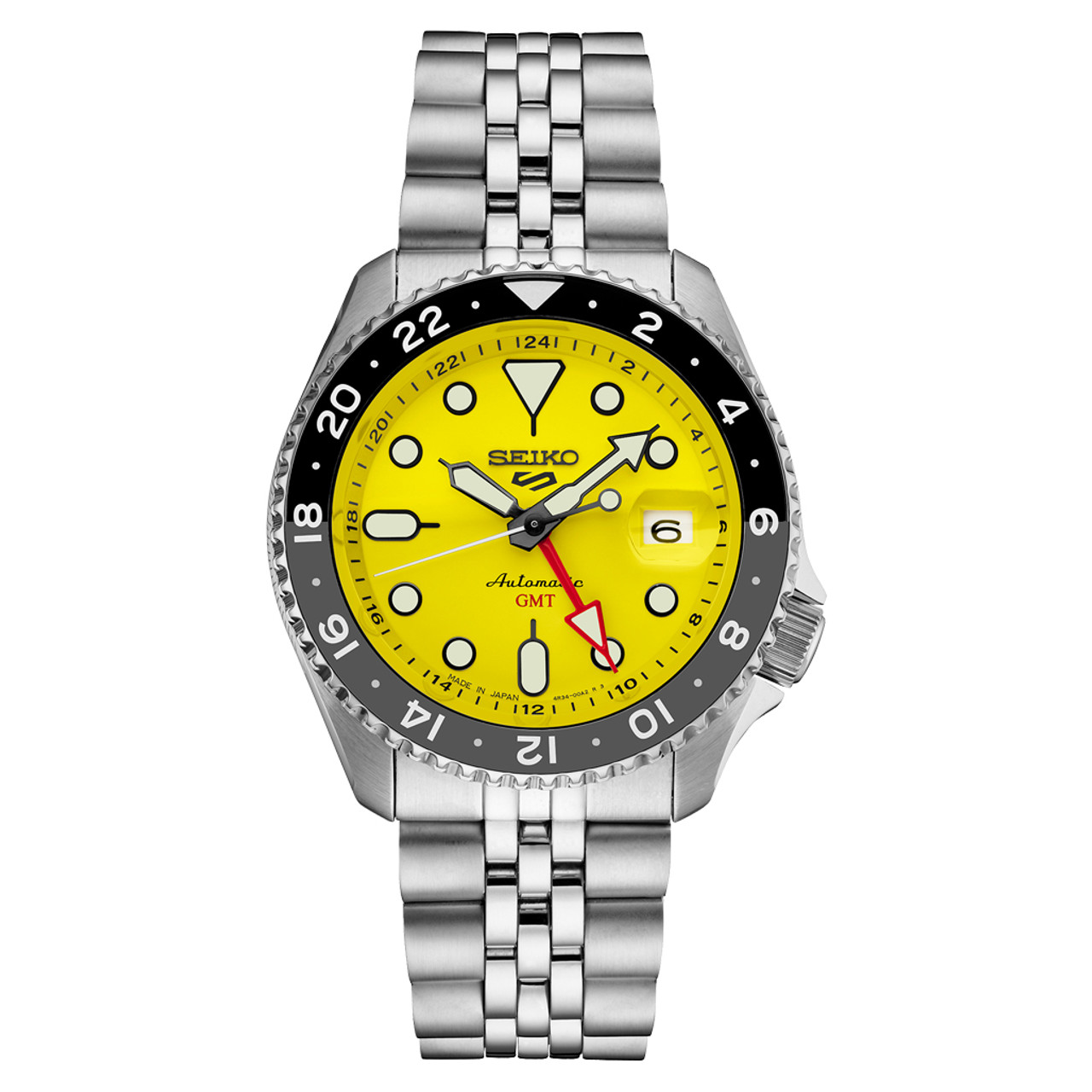 Seiko 5 Sports Automatic GMT Watch with Yellow Dial #SSK017 Questions & Answers