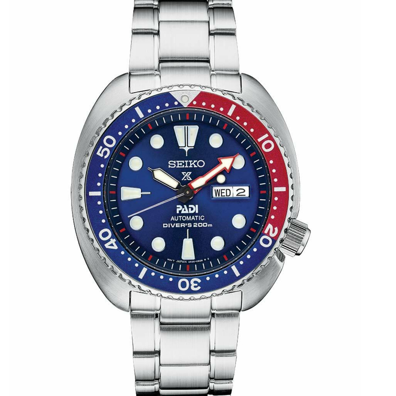 Seiko Special Edition Prospex PADI Automatic Dive Watch with Stainless Steel Bracelet #SRPE99 Questions & Answers