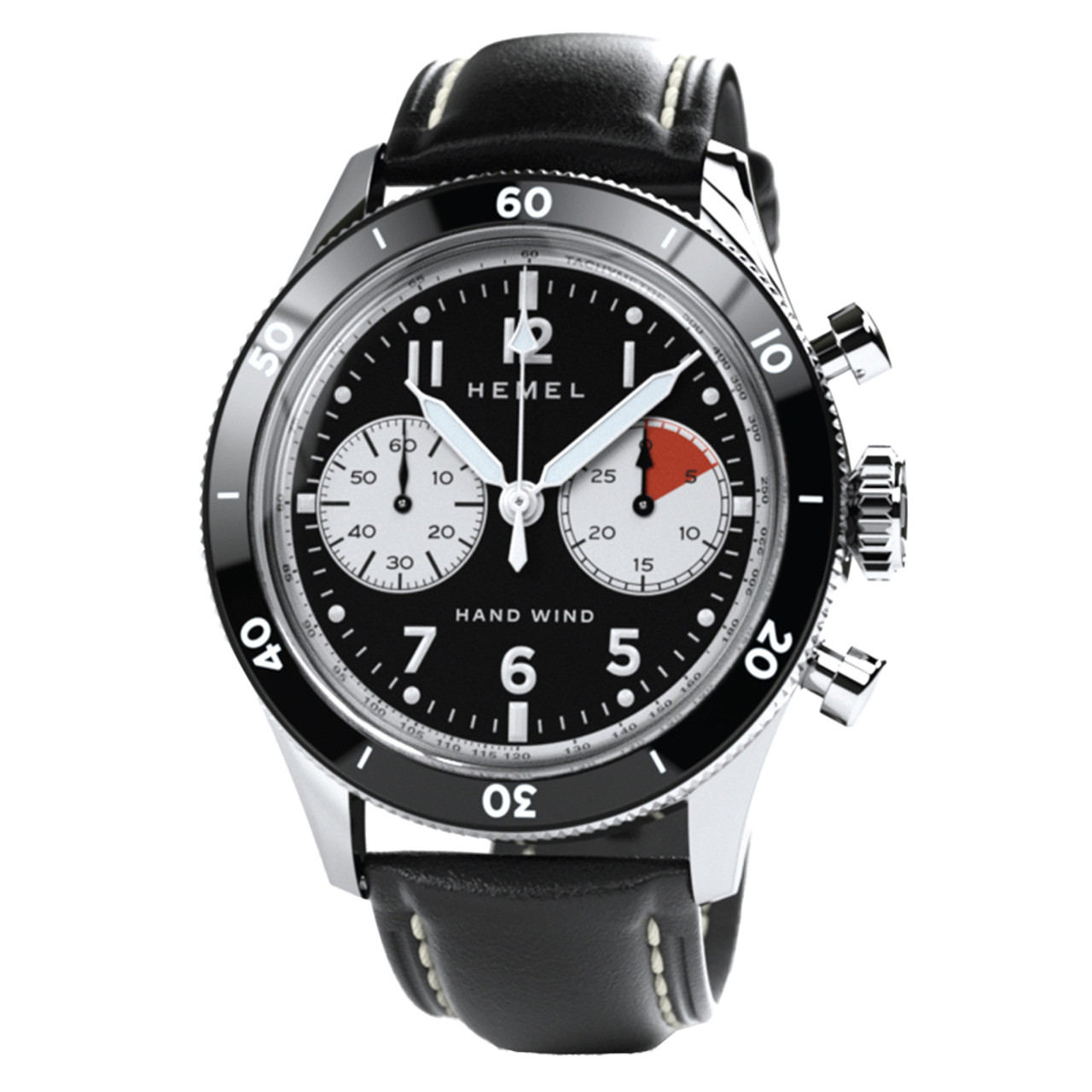 HEMEL Airsteam Mechanical Chronograph with Black Dial #HF30 Questions & Answers