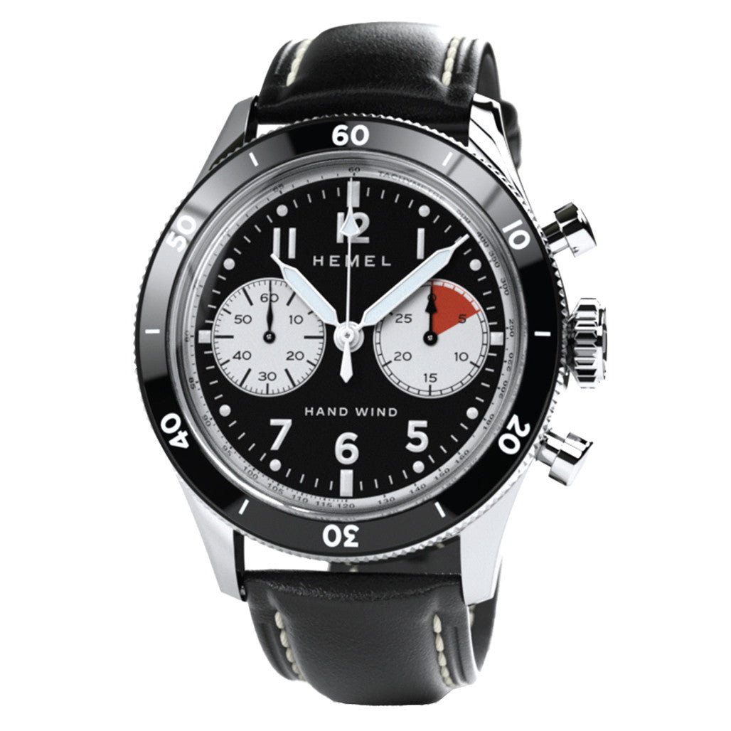 HEMEL Mechanical Chronograph with Black Dial #HF30 Questions & Answers