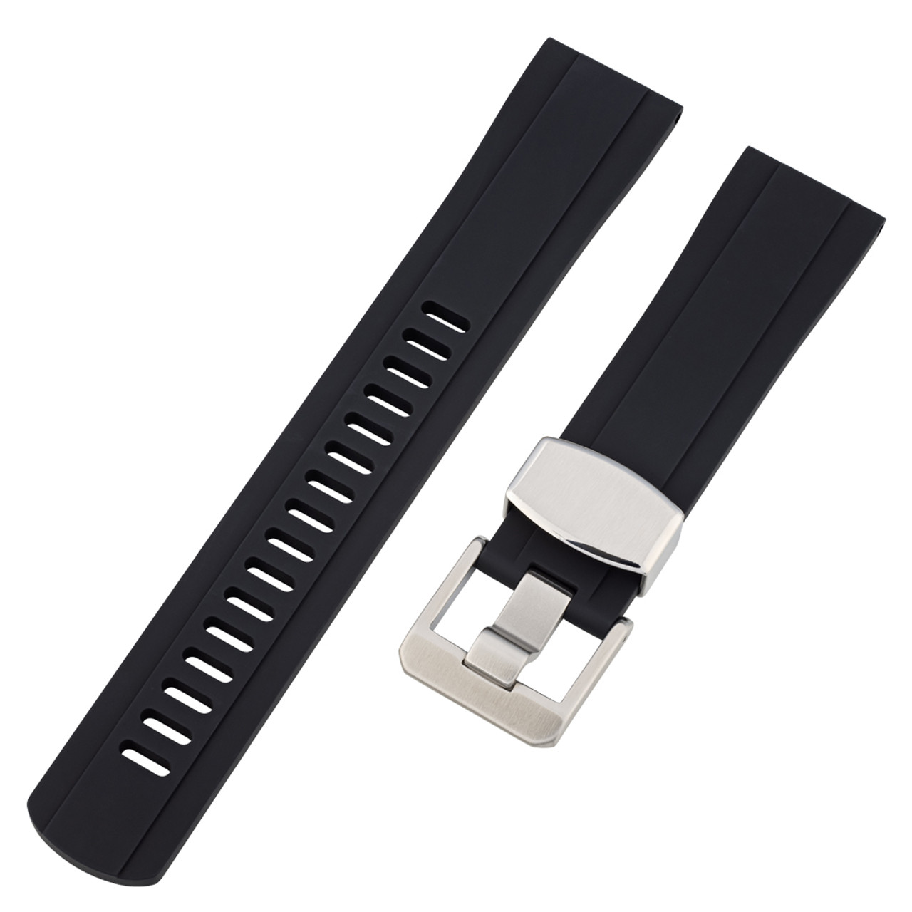 Islander 22mm Black FKM Rubber Strap with Straight Ends #BRAC-40 Questions & Answers