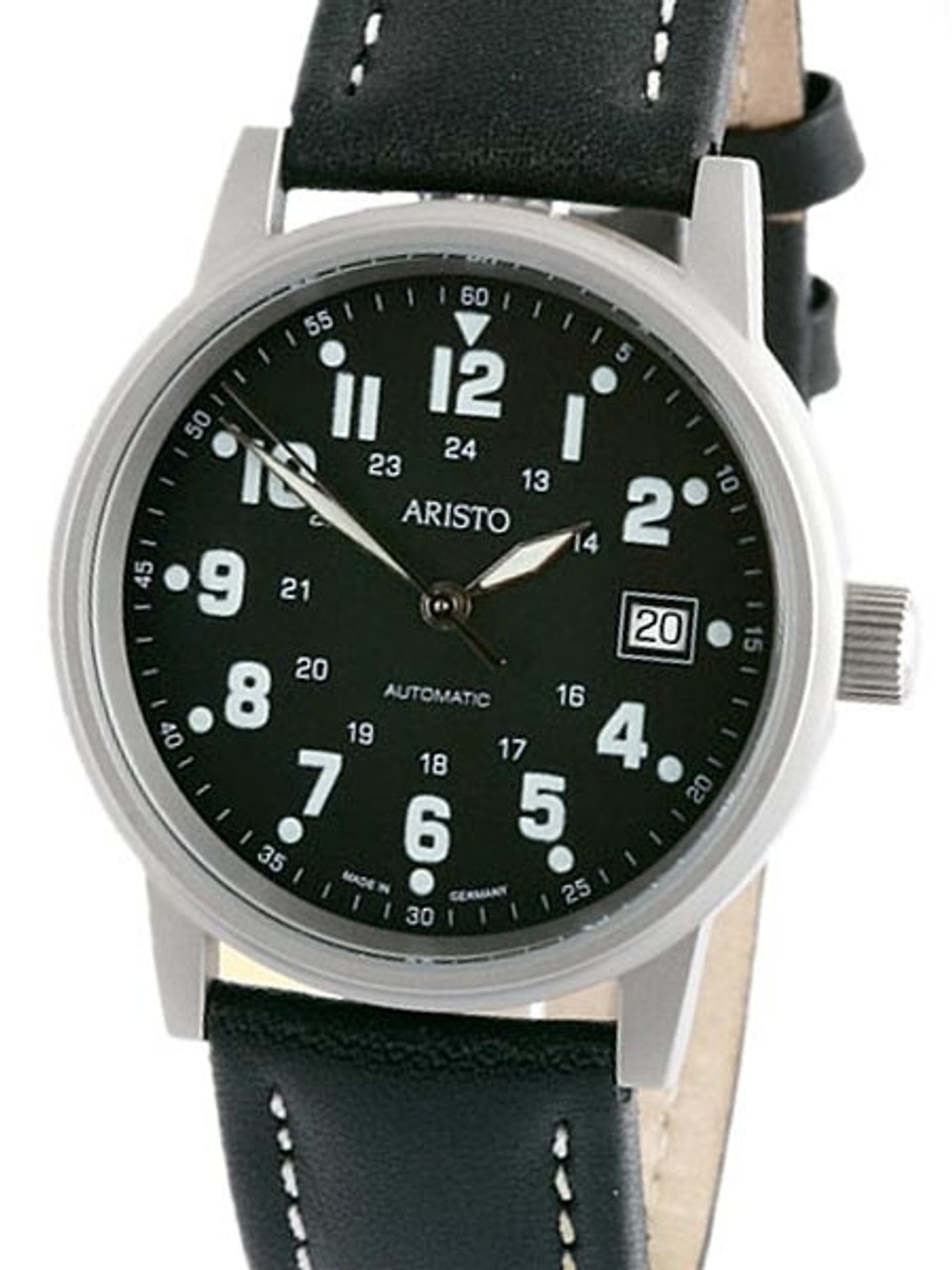 Aristo 3H110 Black Dial Military Style Swiss Automatic Watch Questions & Answers