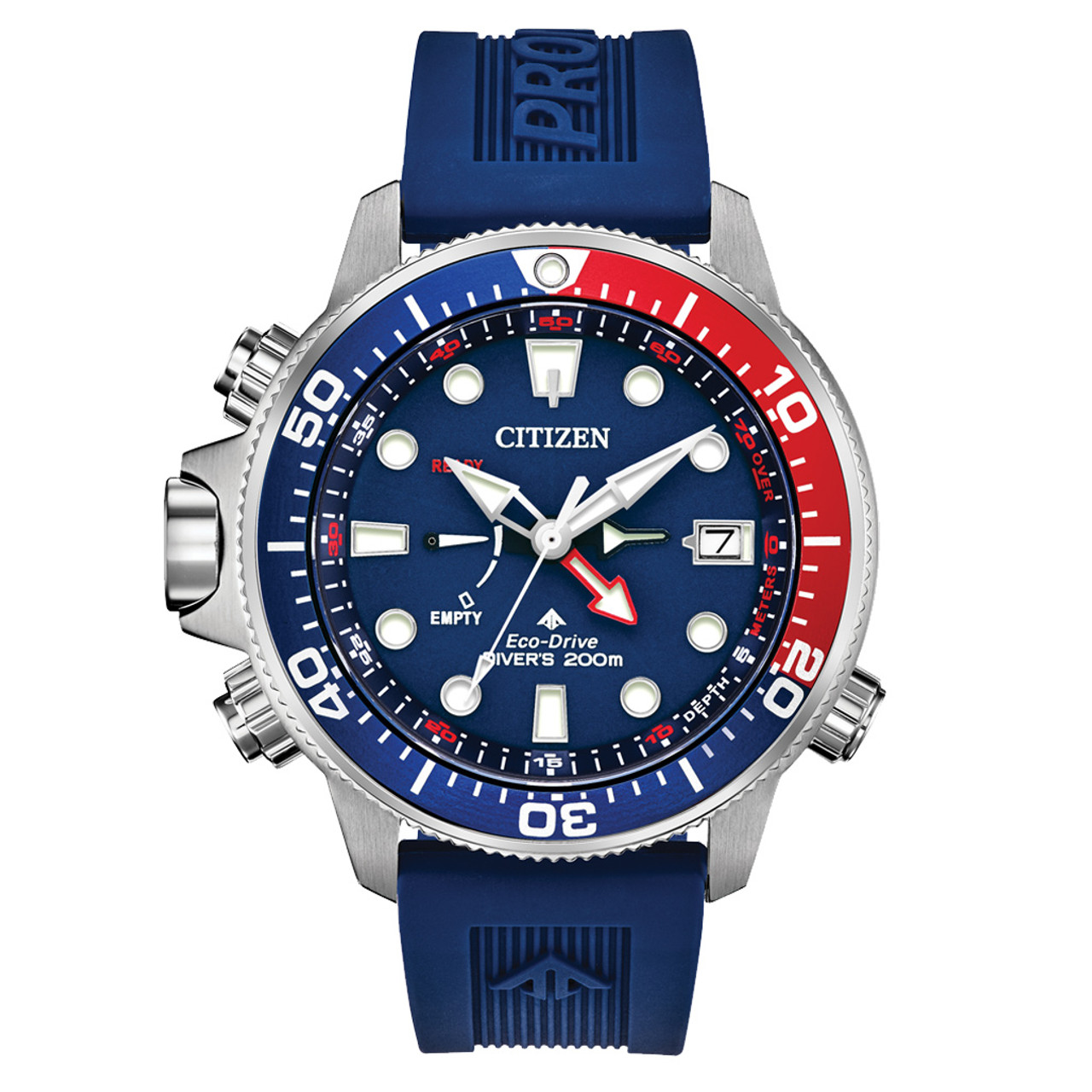 Citizen Promaster Aqualand Eco-Drive with Blue Dial and Depth Meter #BN2038-01L Questions & Answers