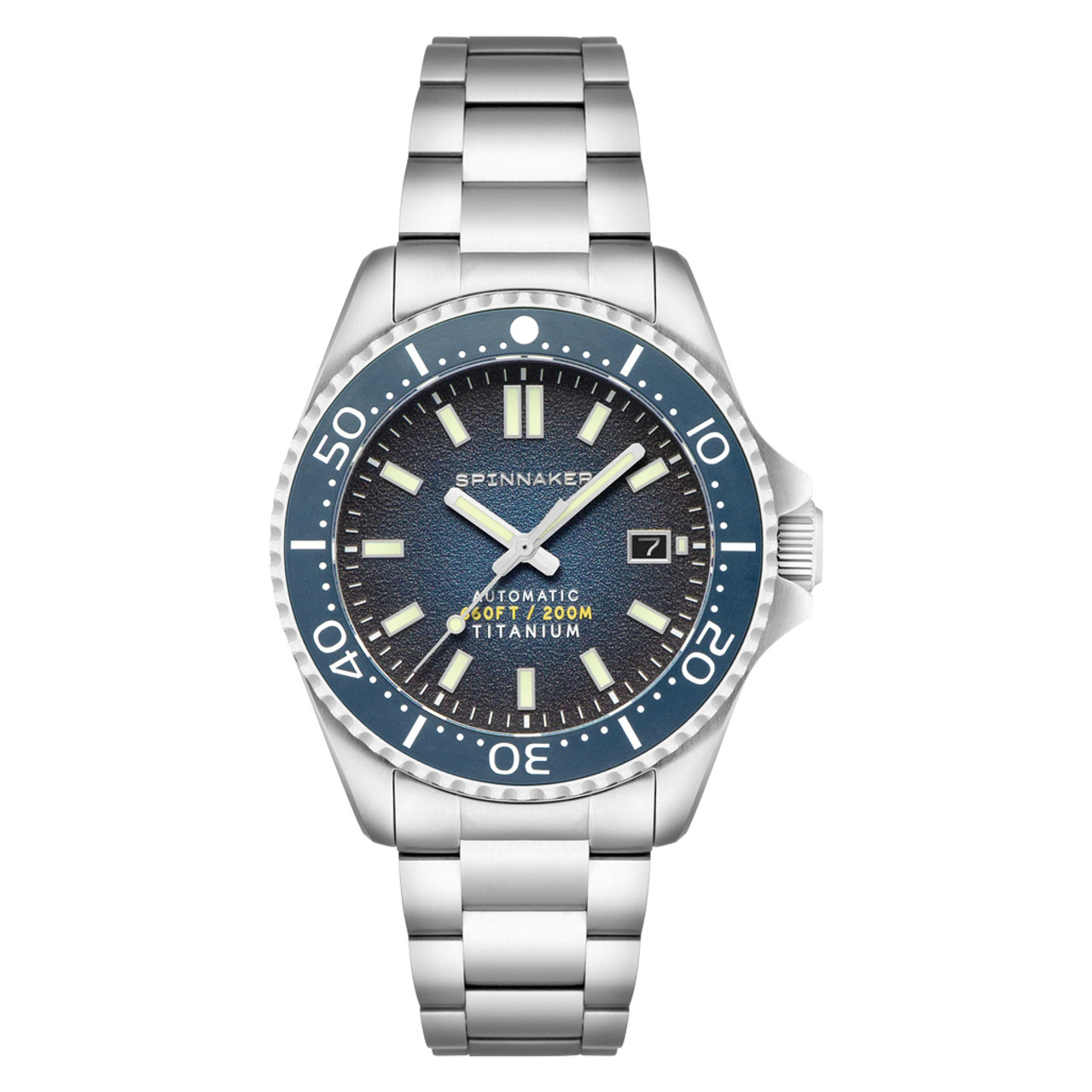 Spinnaker Tesei Titanium Automatic Watch with Tactical Blue Dial #SP-5084-55 Questions & Answers