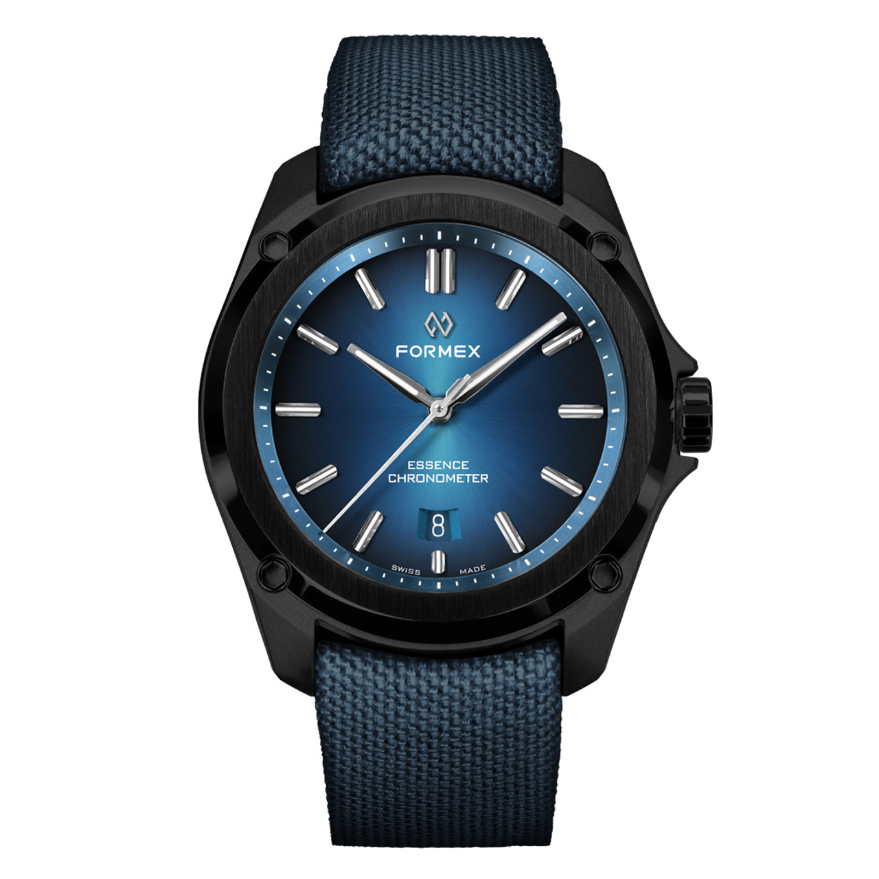 Formex Essence Leggera FortyThree (43mm) COSC Automatic Carbon Case Watch with Electric Blue Dial #0330.4.6339.844 Questions & Answers