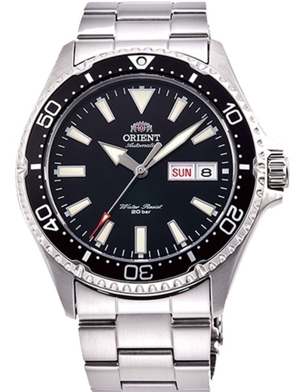 Orient Kamasu Black Dial Automatic Dive Watch with Sapphire Crystal #RA-AA0001B19A Questions & Answers