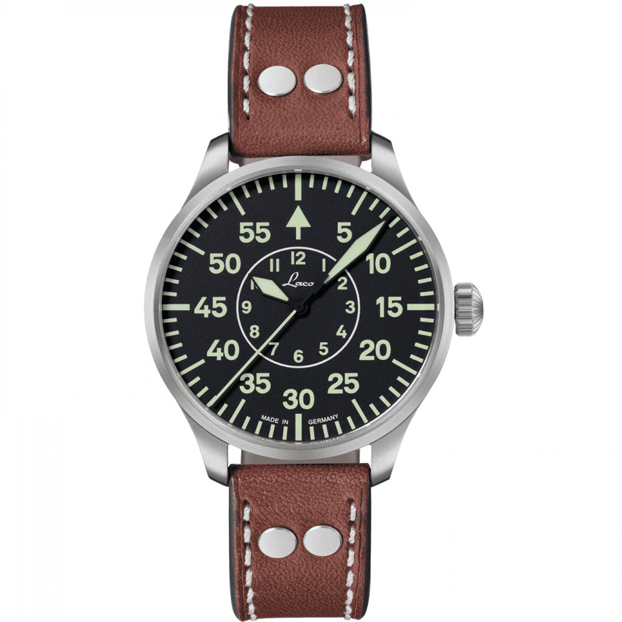 Laco 39mm Aachen Type B Dial Automatic Pilot Watch with Sapphire Crystal #861990 Questions & Answers