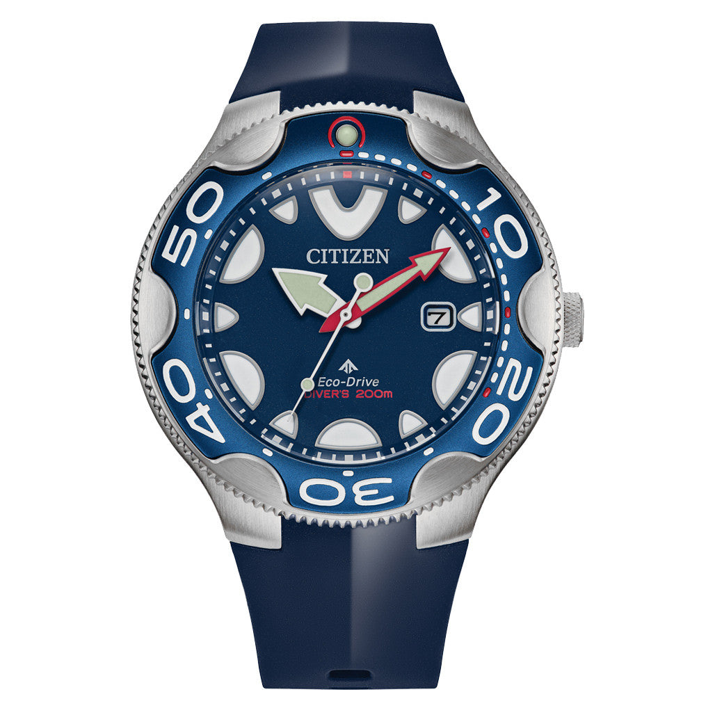 Citizen Eco-Drive Promaster Dive Watch "Orca" with Blue Dial and Rubber Strap #BN0231-01L Questions & Answers