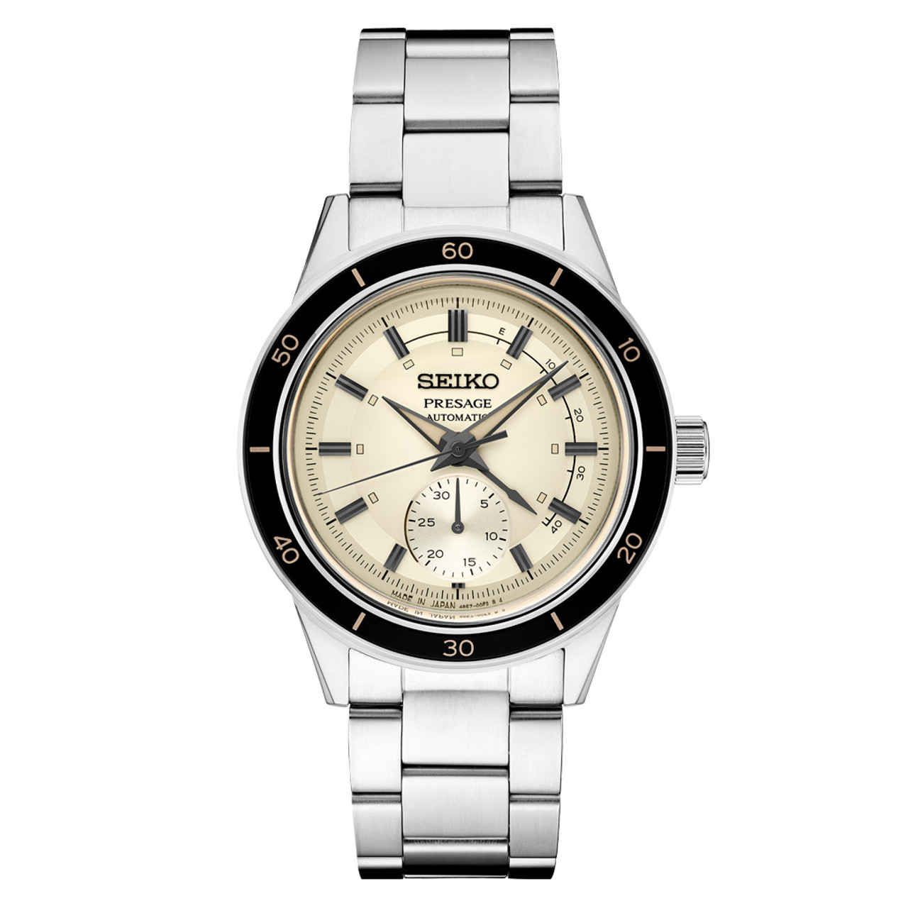 Seiko Presage 60's Style Automatic Dress Watch with Power Reserve Meter and Cream Dial #SSA447 Questions & Answers