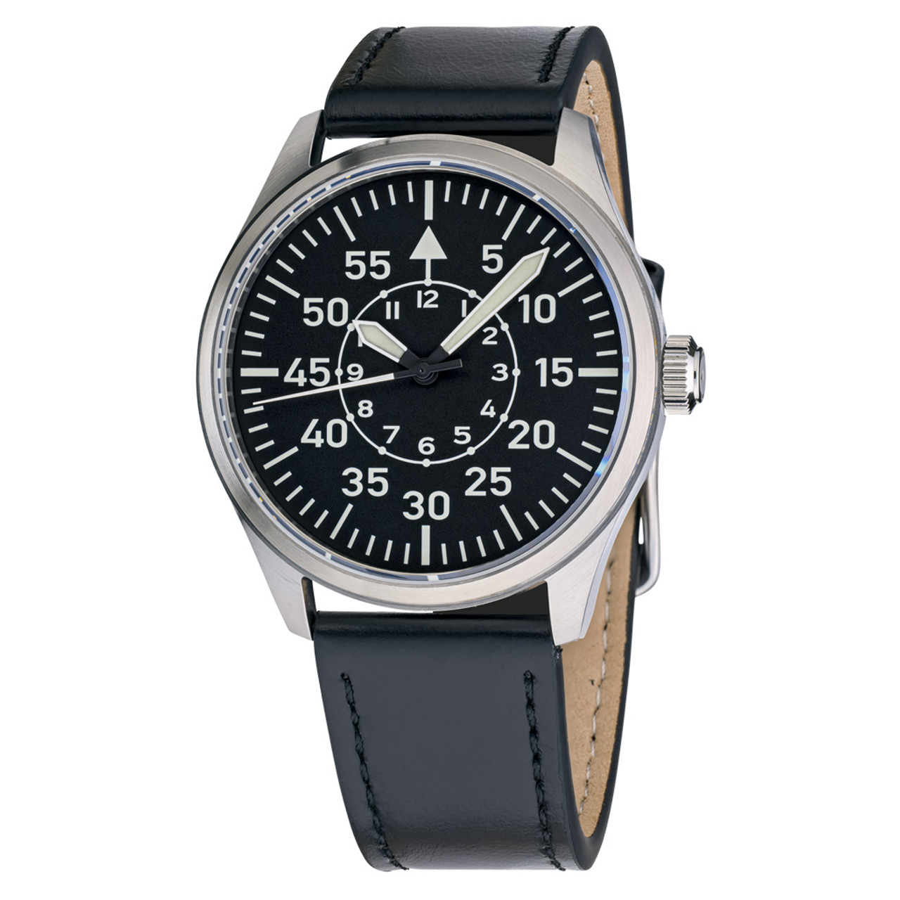 Islander Aviator Automatic Watch with Leather Strap and an Anti-Reflective Sapphire Crystal #ISL-15 Questions & Answers