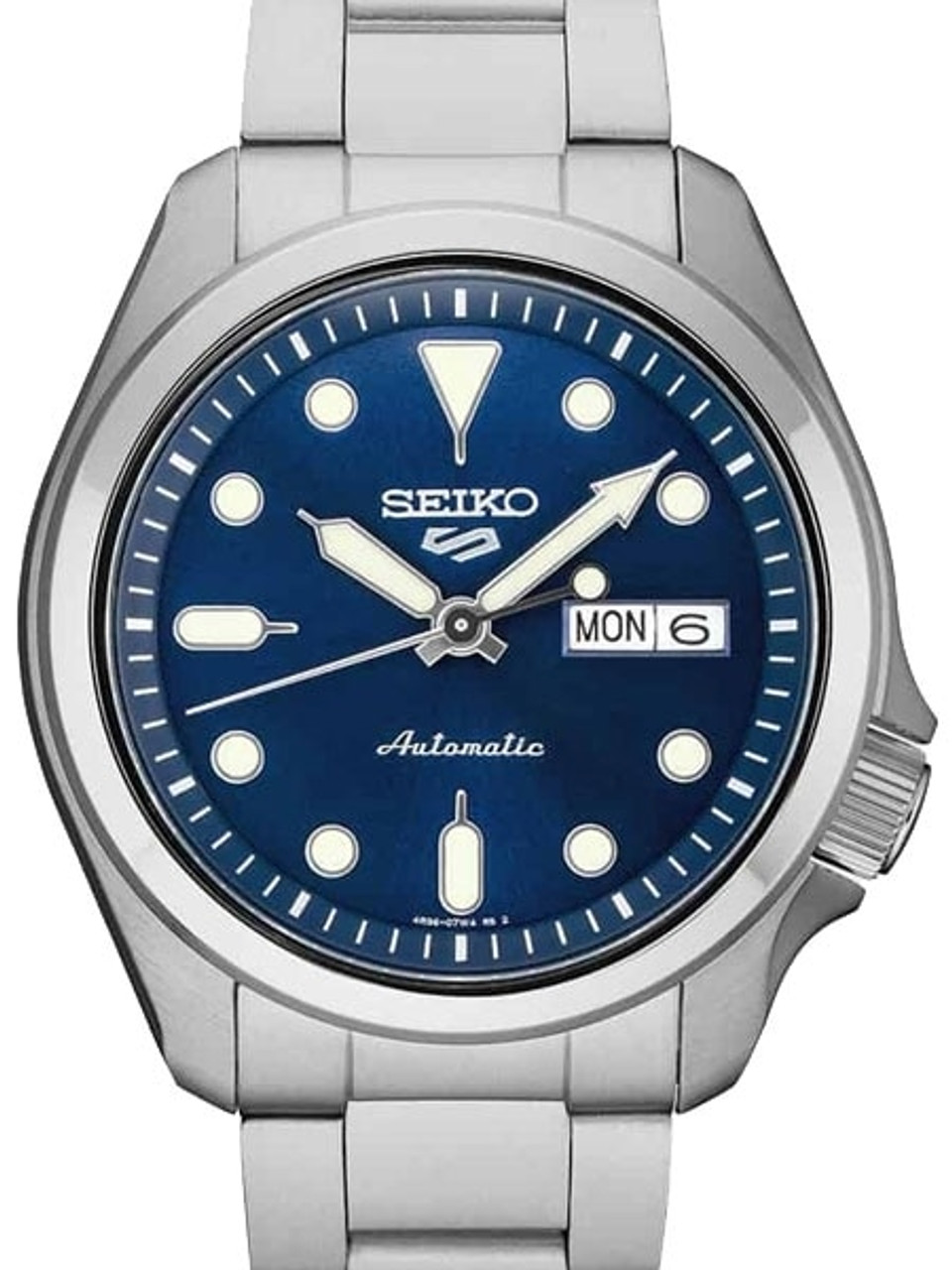 Seiko 5 Sports 24-Jewel Automatic Watch with Blue Dial and SS Bracelet #SRPE53 Questions & Answers