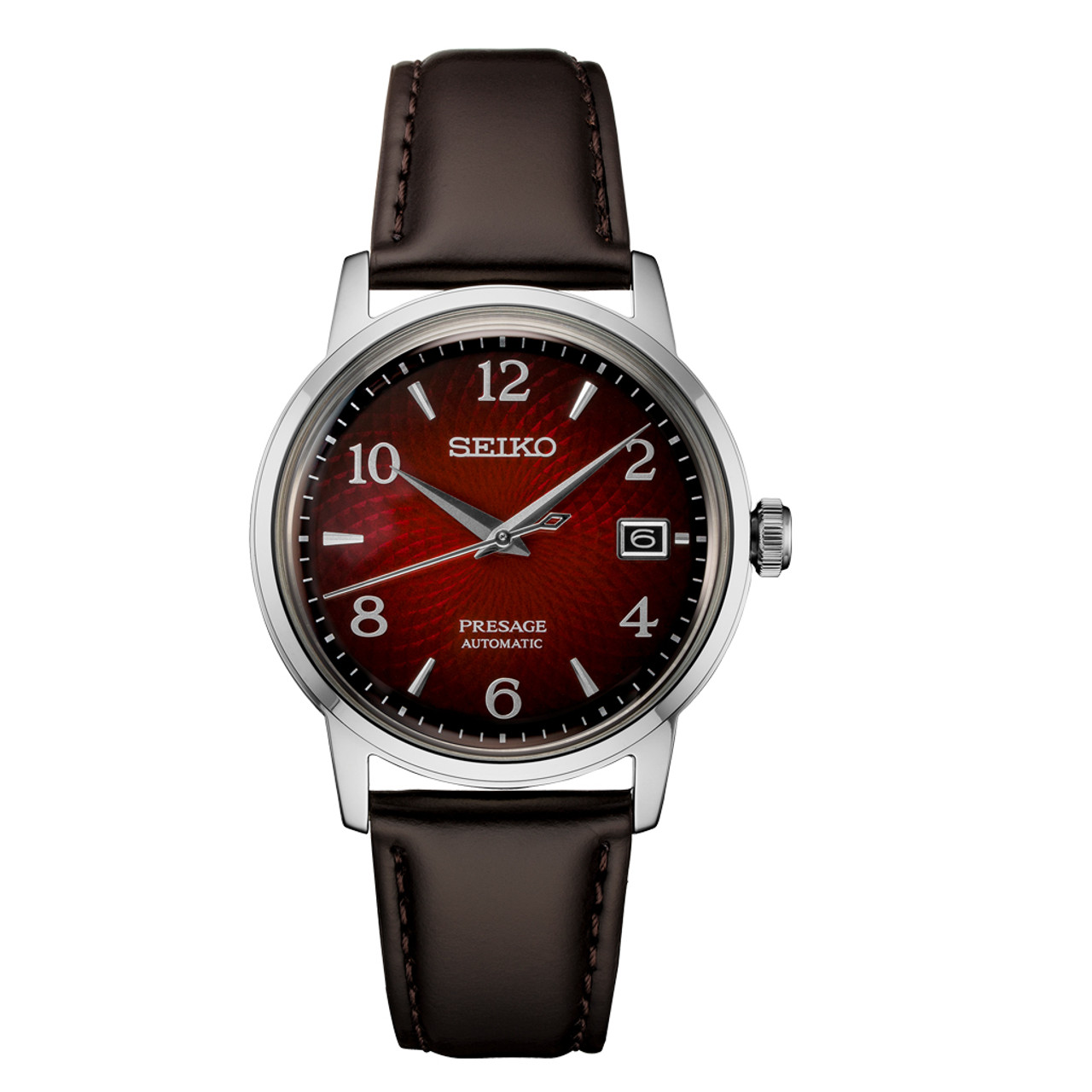 Seiko Presage Automatic Dress Watch with Red Arabic Dial #SRPE41 Questions & Answers