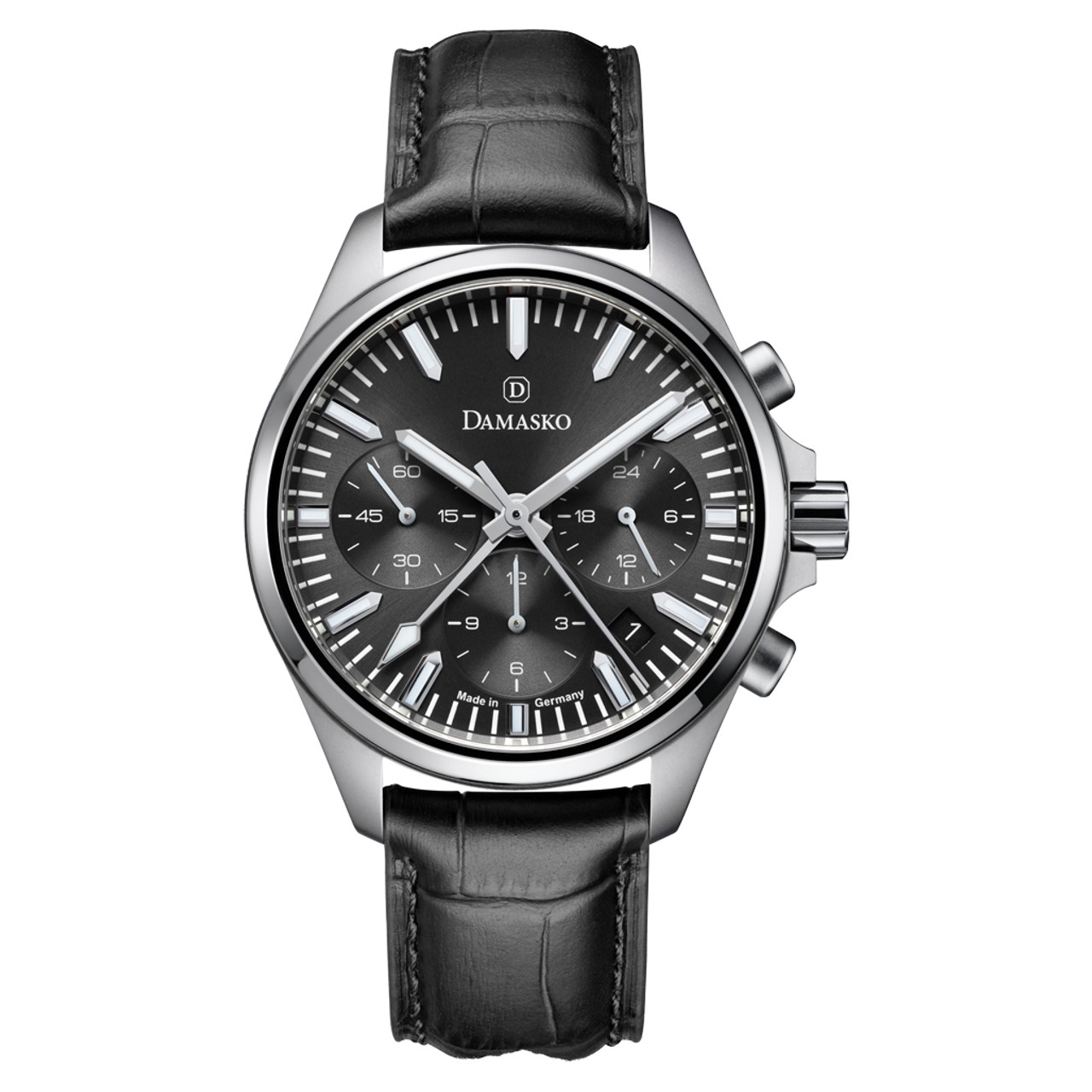 Damasko DC96 Center Minutes Elegant Chronograph with Black Dial #DC96 Questions & Answers