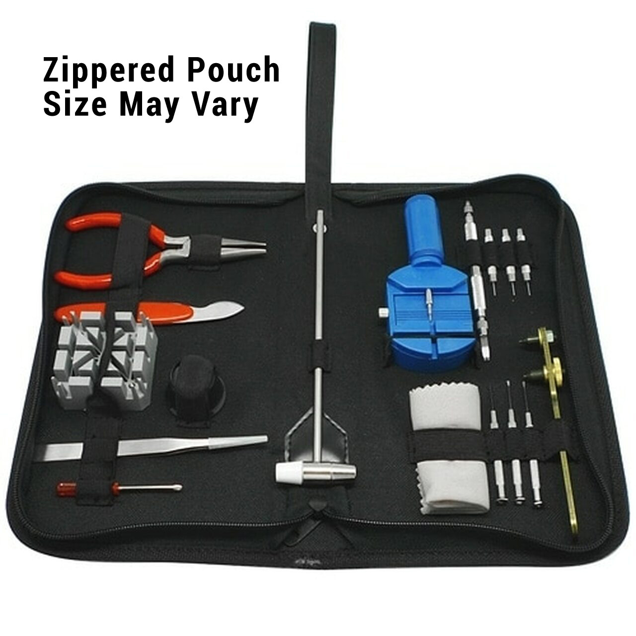 Watch Tool Kit for Strap Changes and Bracelet Sizing, etc. in a Zippered Pouch #TSA7003 Questions & Answers