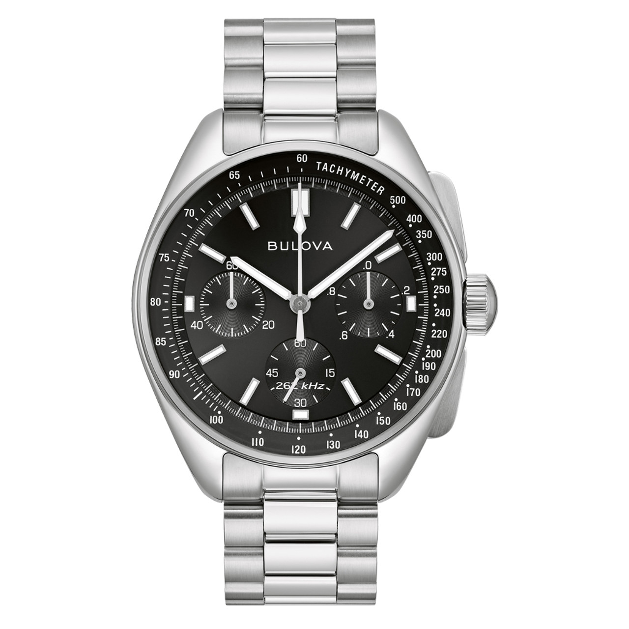 Bulova Lunar Pilot Chronograph 43.5mm with Black Dial and Stainless Steel Bracelet #96K111 Questions & Answers