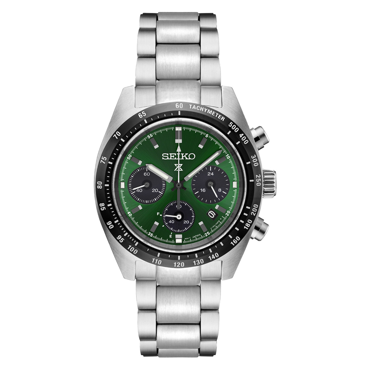 Seiko Prospex Speedtimer Solar Chronograph with Green Dial #SSC933 Questions & Answers