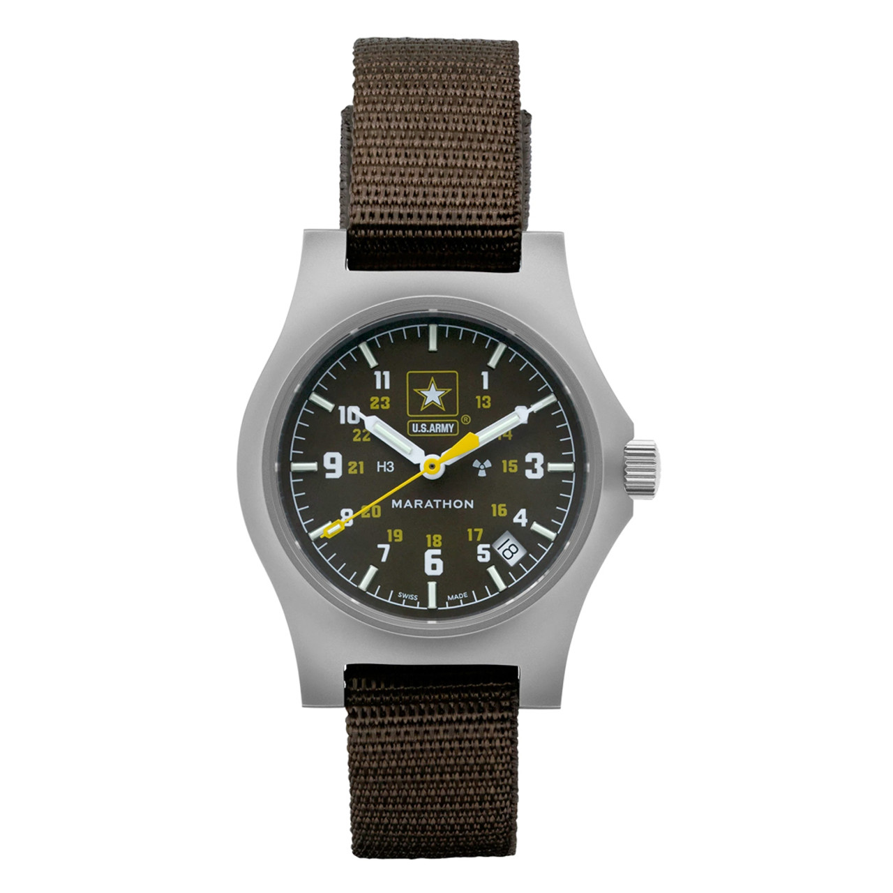 Marathon US Army General Purpose Quartz Watch in Sage Green #WW194015SS-US-Army Questions & Answers