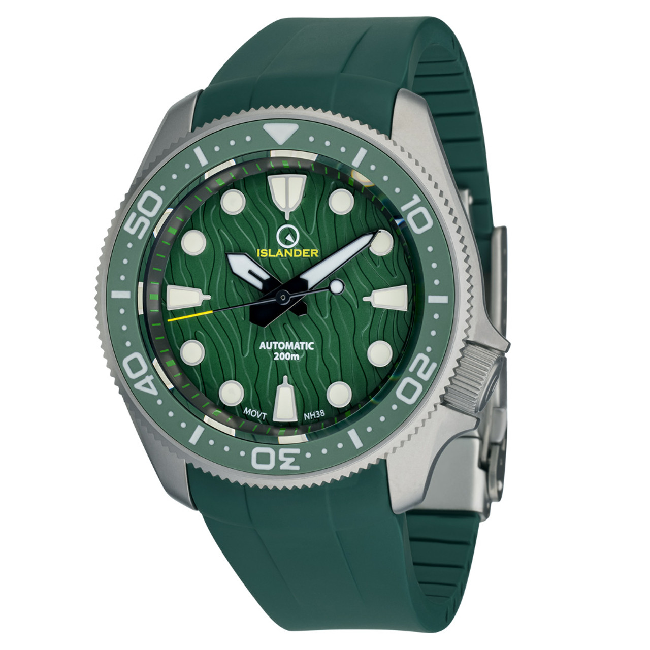 Islander Sands Point Titanium Diver with Green Kelp Dial #ISL-160 Questions & Answers