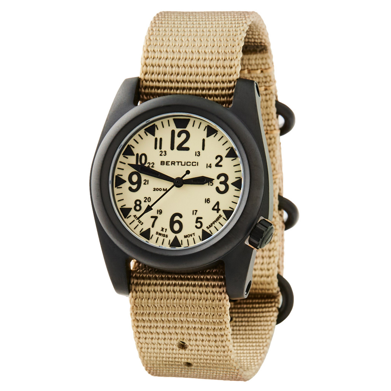 Bertucci A-2S Ballista X1 Illuminated Dial with Khaki Strap #11124 Questions & Answers