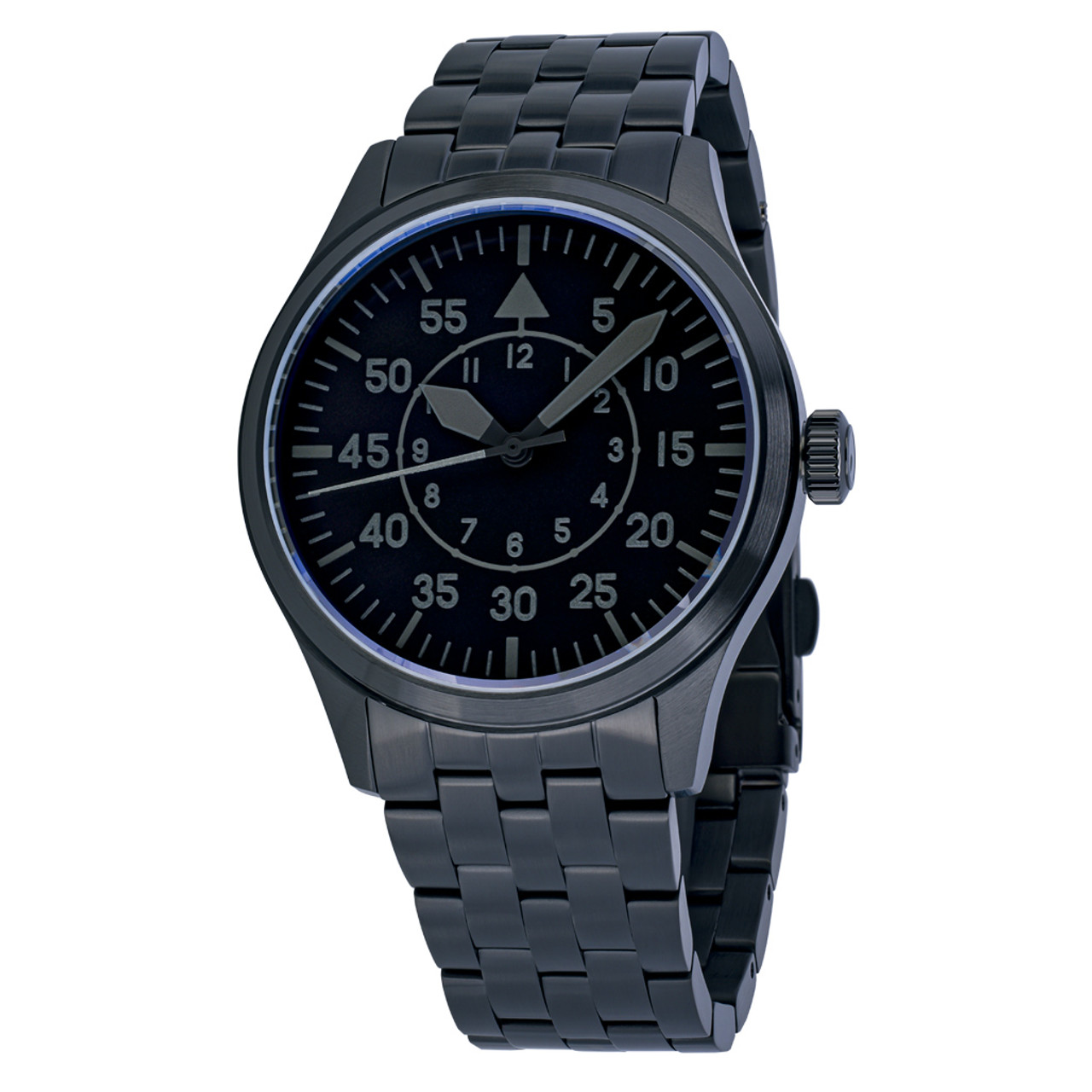 Islander 39mm Black IP Pilot Watch with Ghost Dial #ISL-230 Questions & Answers