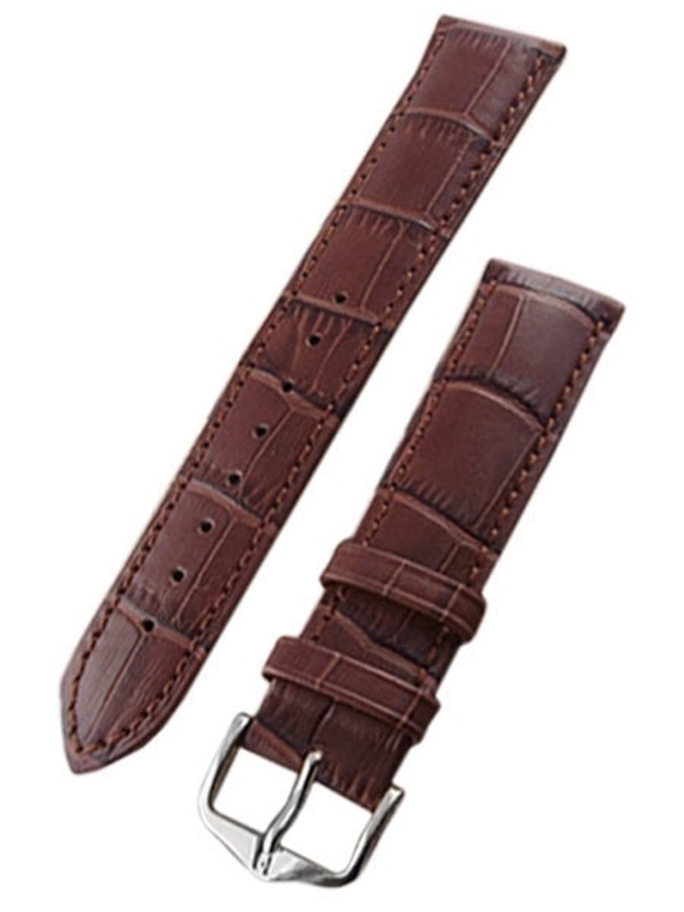 Hirsch Duke Brown Alligator Embossed Natural Leather Watch Strap #010280-10 Questions & Answers