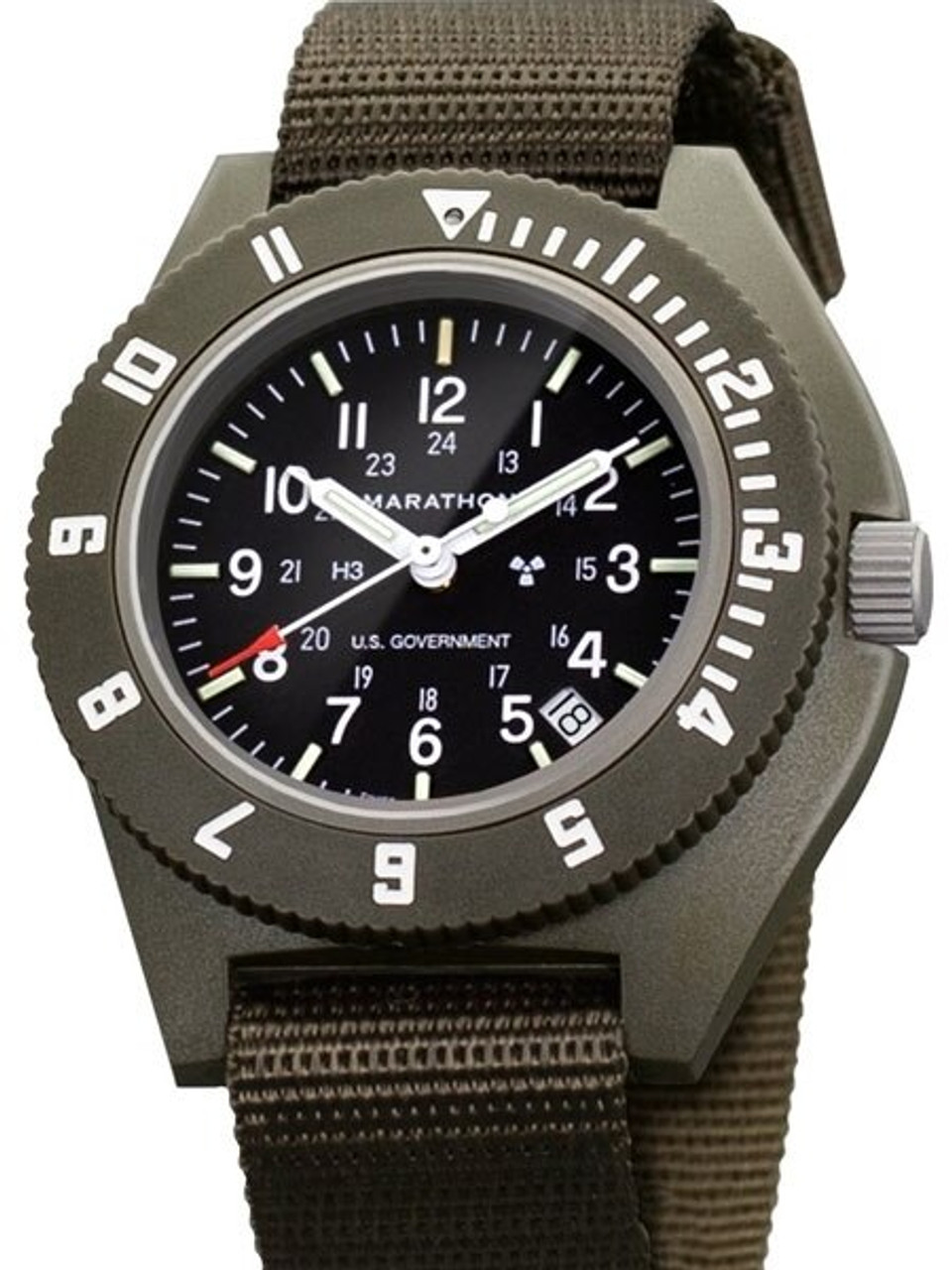 Marathon Swiss Made Quartz Military Navigator Pilot Watch with Tritium Illumination #WW194013SG Questions & Answers