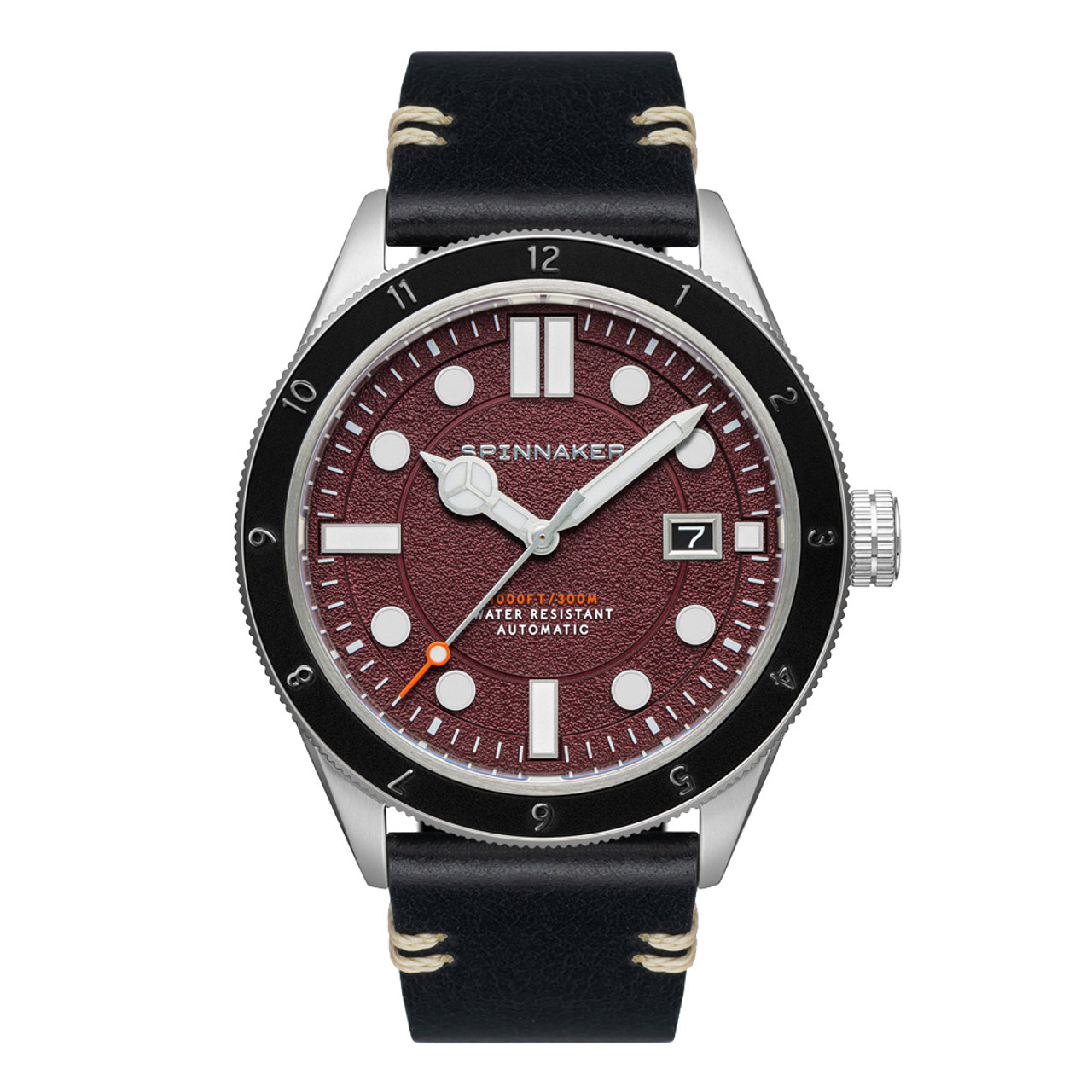 Spinnaker Cahill 300 Malbec Automatic Watch with Maroon Dial #SP-5096-04 Questions & Answers